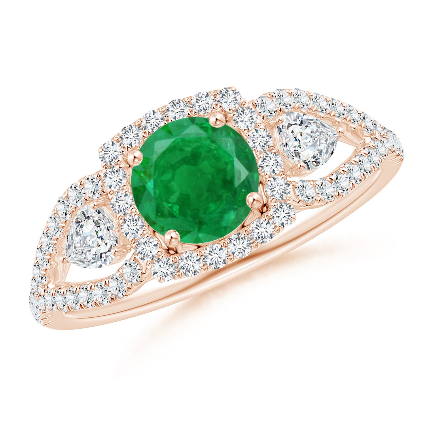 AA - Emerald / 1.54 CT / 14 KT Rose Gold