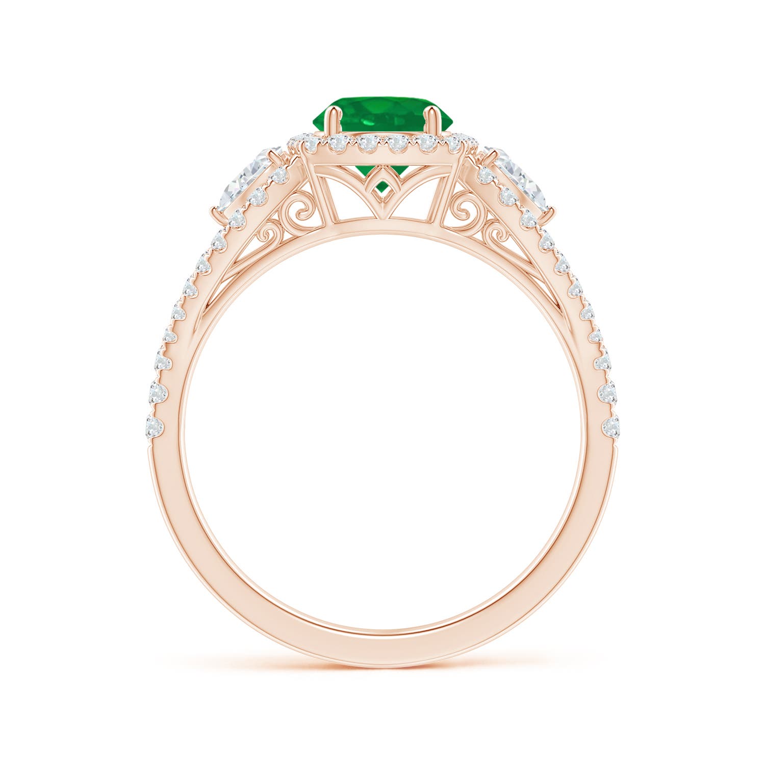 AA - Emerald / 1.54 CT / 14 KT Rose Gold