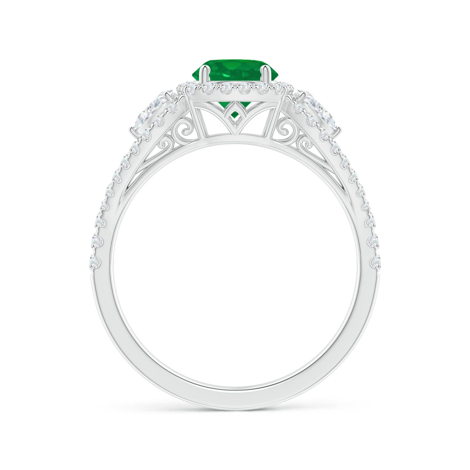 AA - Emerald / 1.54 CT / 14 KT White Gold