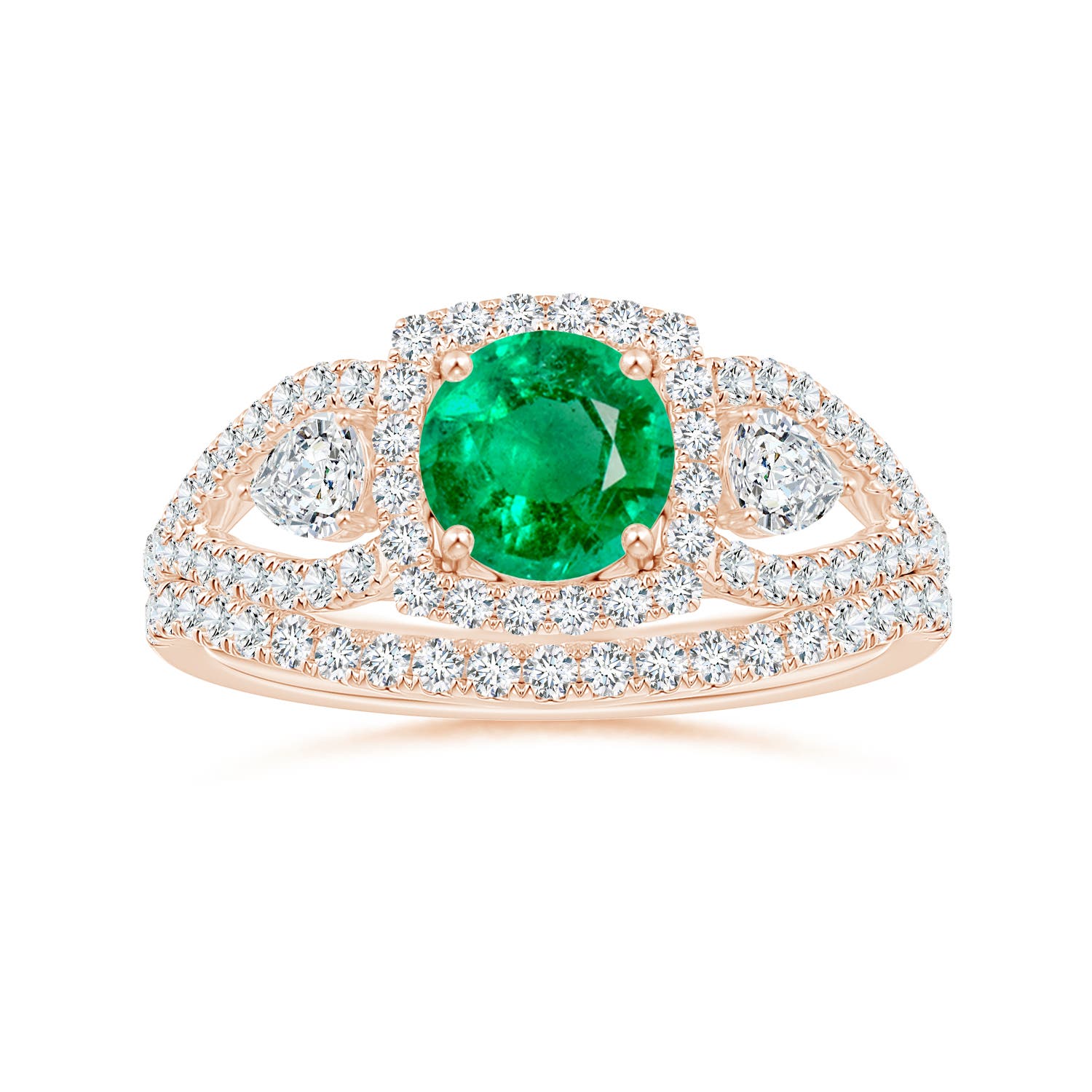 AAA - Emerald / 1.54 CT / 14 KT Rose Gold