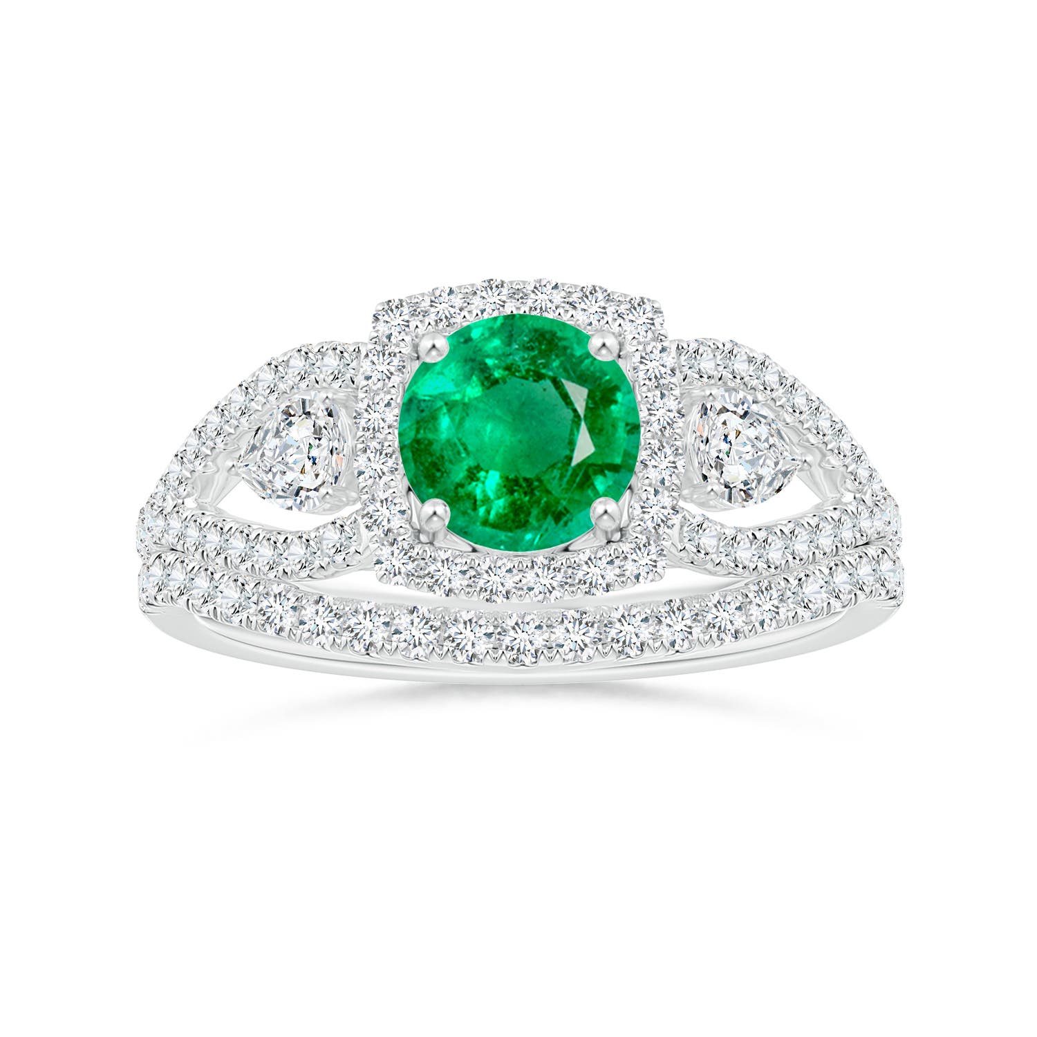 AAA - Emerald / 1.54 CT / 14 KT White Gold