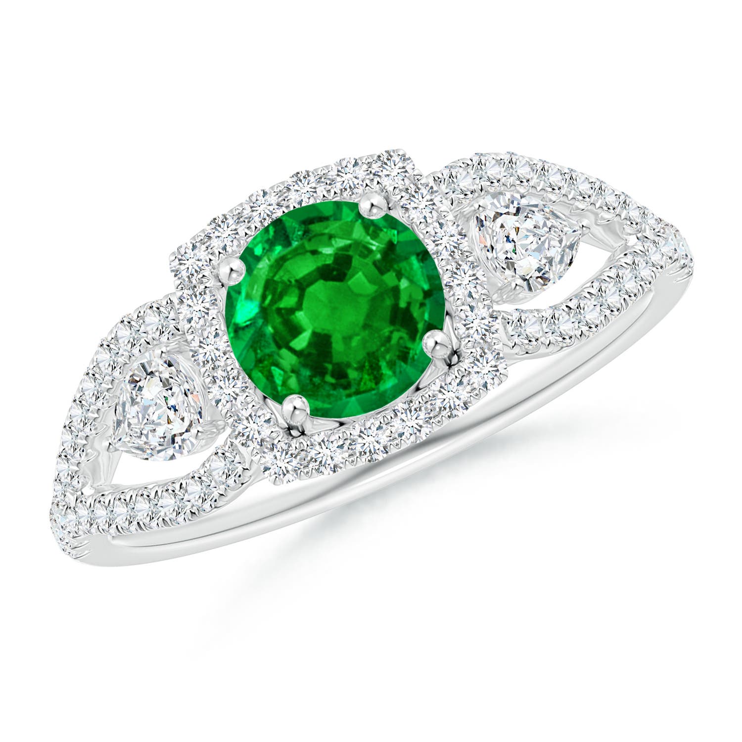 AAAA - Emerald / 1.54 CT / 14 KT White Gold