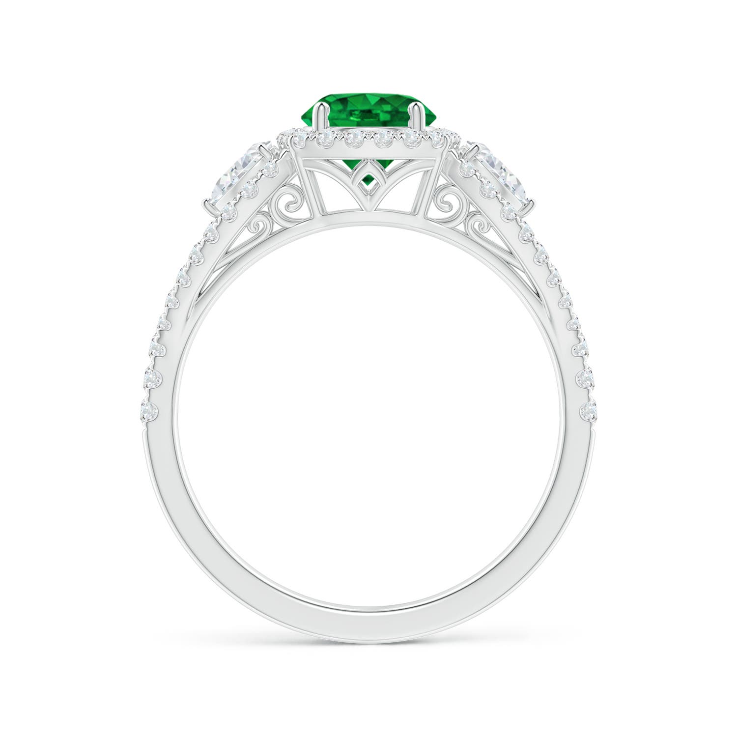 AAAA - Emerald / 1.54 CT / 14 KT White Gold