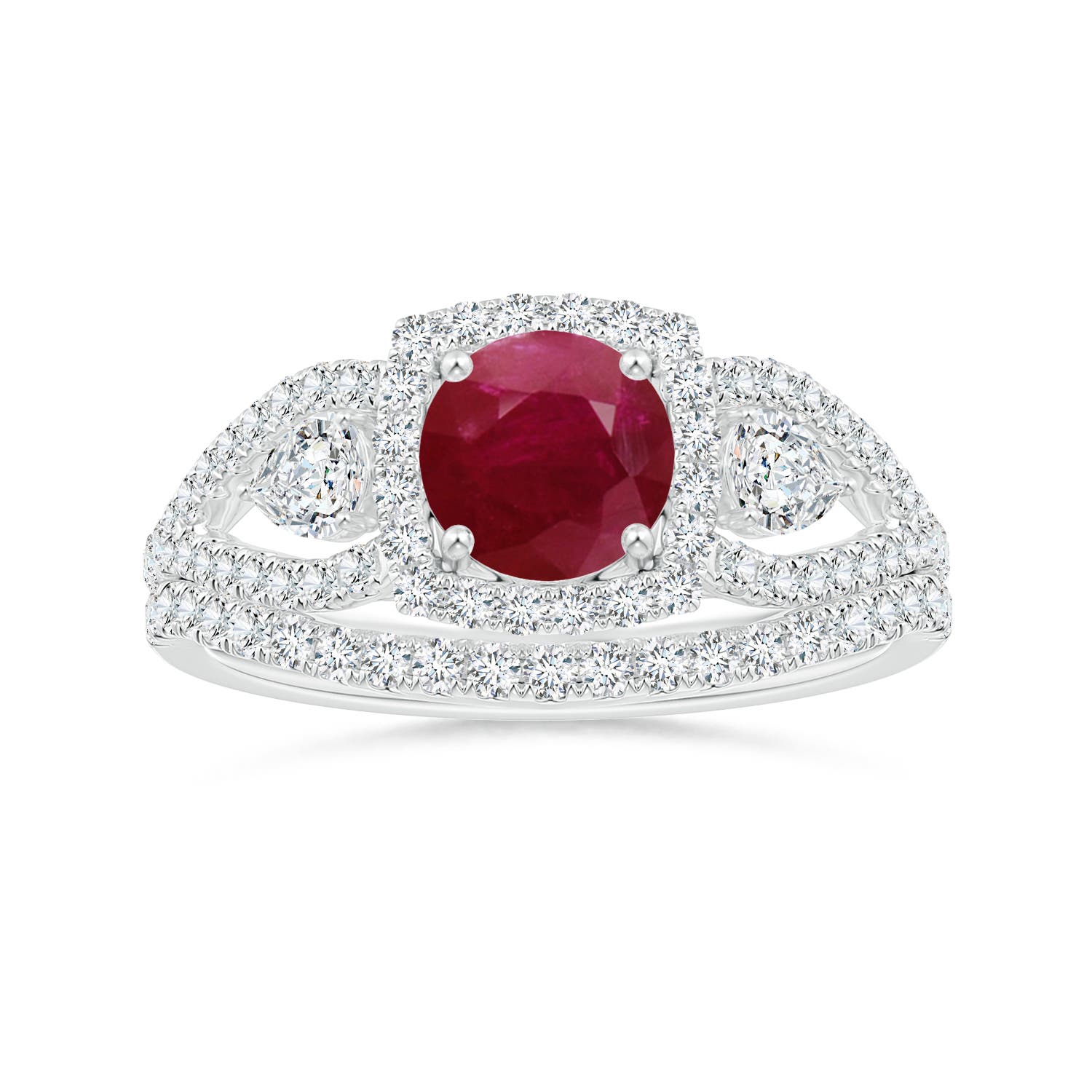 A - Ruby / 1.61 CT / 14 KT White Gold