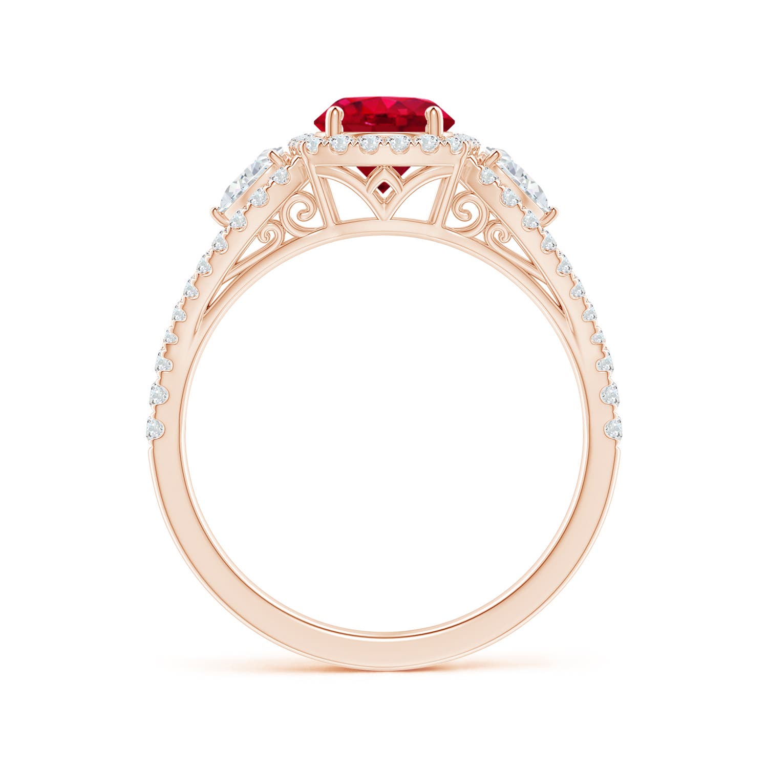 AAA - Ruby / 1.61 CT / 14 KT Rose Gold