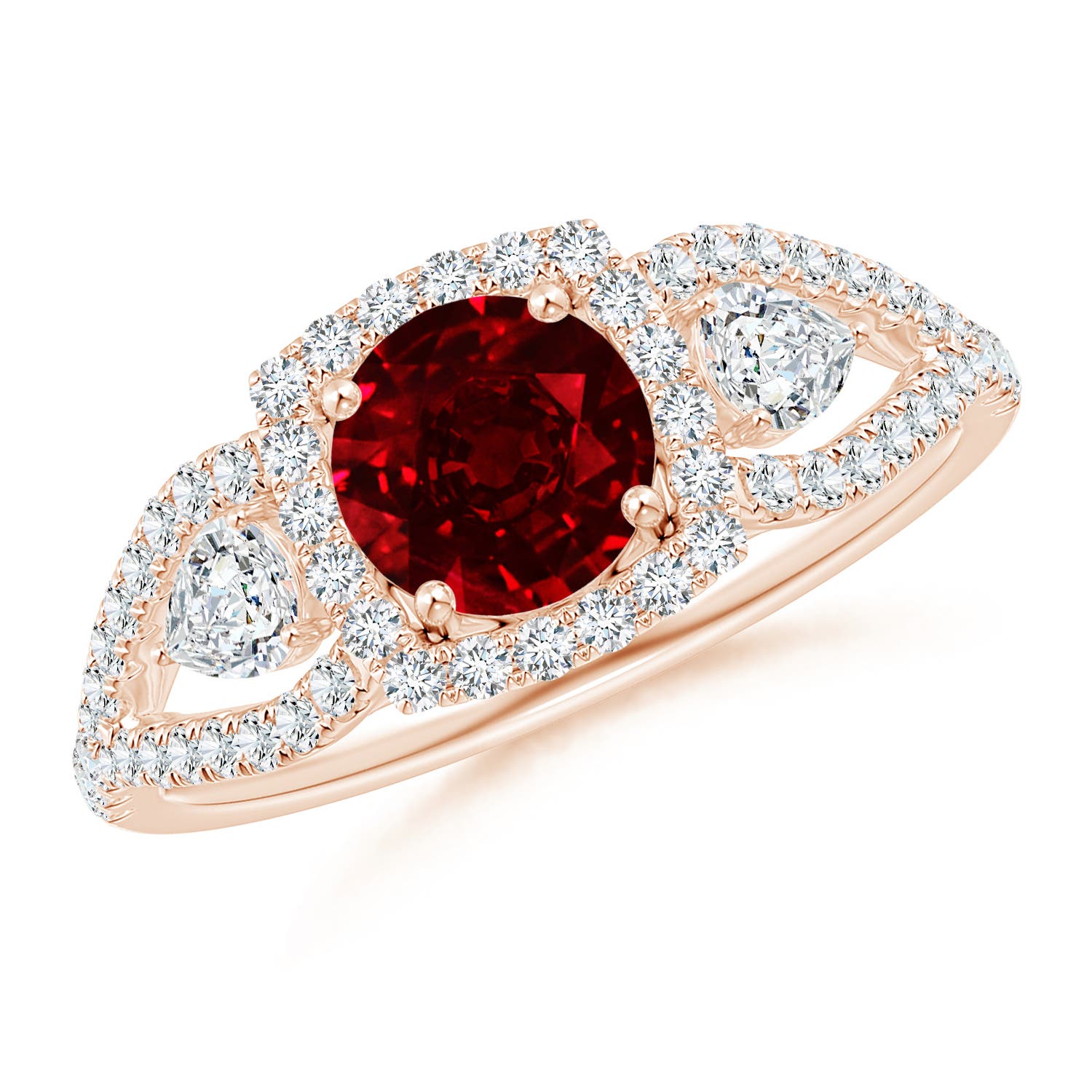 AAAA - Ruby / 1.61 CT / 14 KT Rose Gold