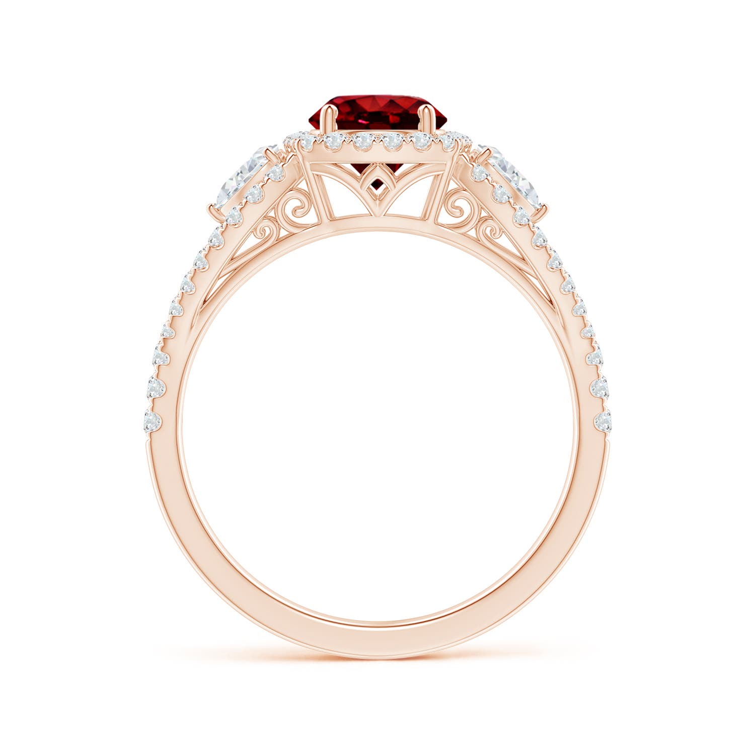 AAAA - Ruby / 1.61 CT / 14 KT Rose Gold