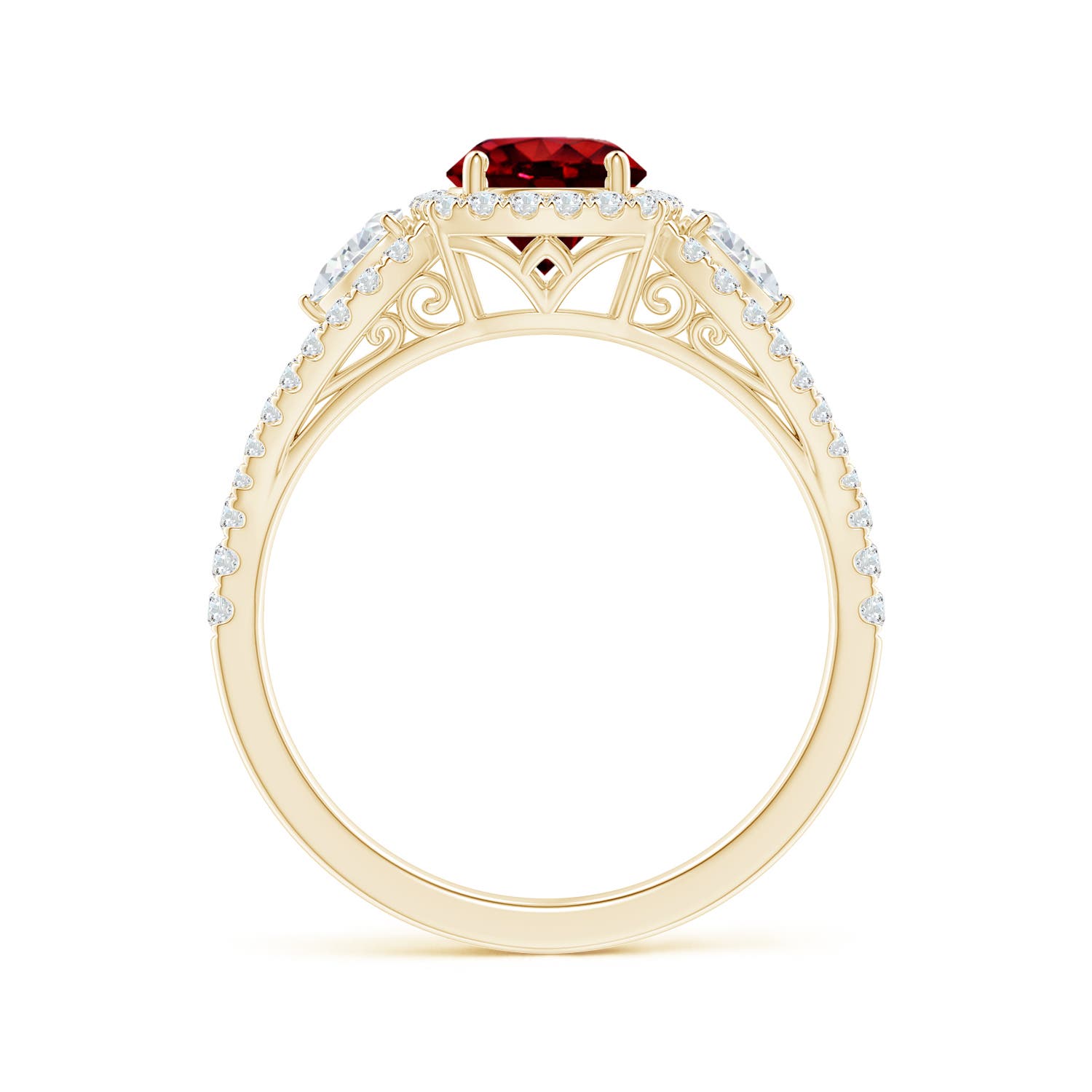 AAAA - Ruby / 1.61 CT / 14 KT Yellow Gold