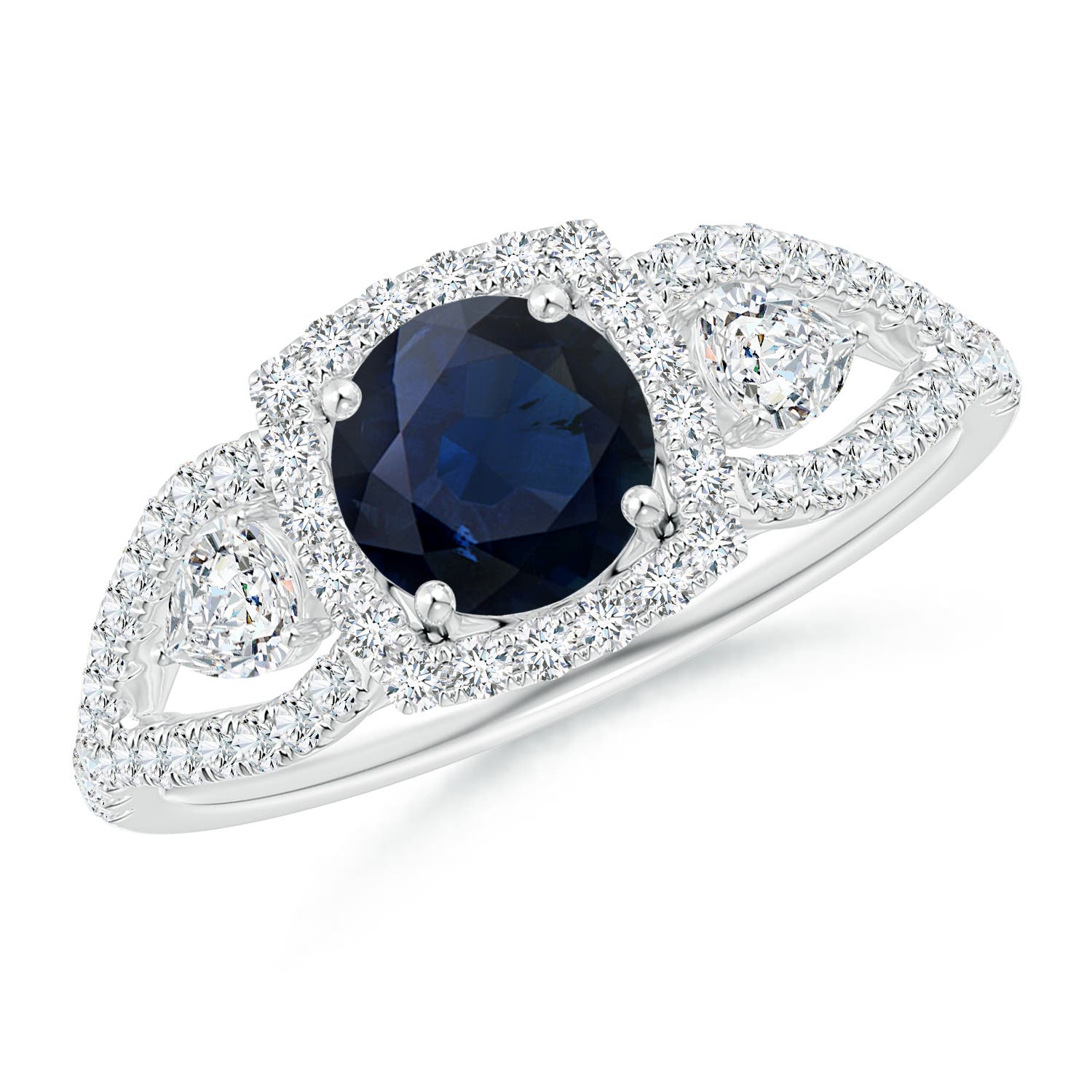 A - Blue Sapphire / 1.61 CT / 14 KT White Gold