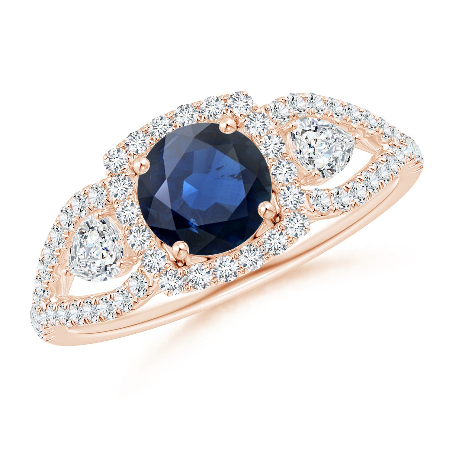 AA - Blue Sapphire / 1.61 CT / 14 KT Rose Gold