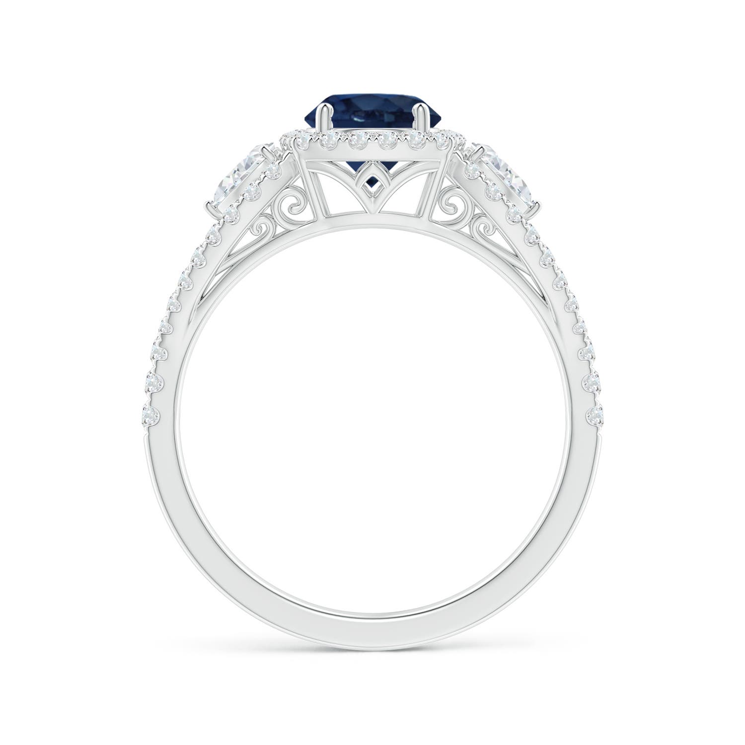 AA - Blue Sapphire / 1.61 CT / 14 KT White Gold