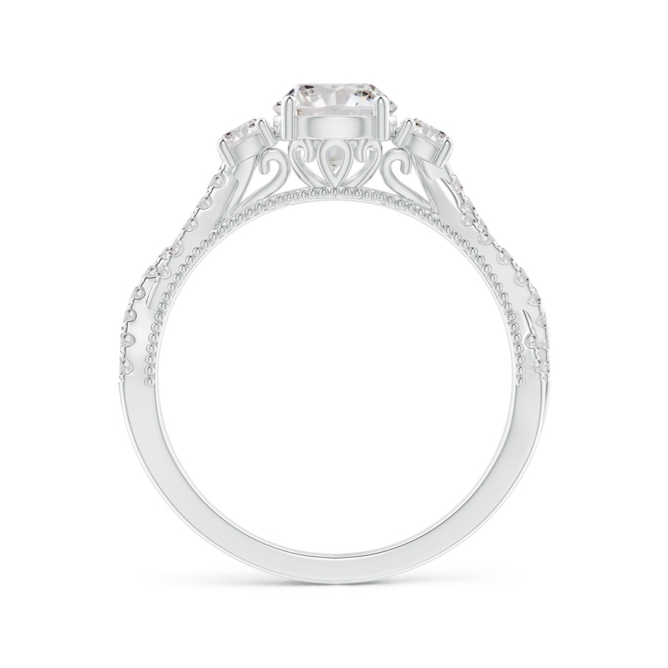 6mm IJI1I2 Aeon Vintage Inspired Three Stone Diamond Criss Cross Shank Engagement Ring in White Gold side-1