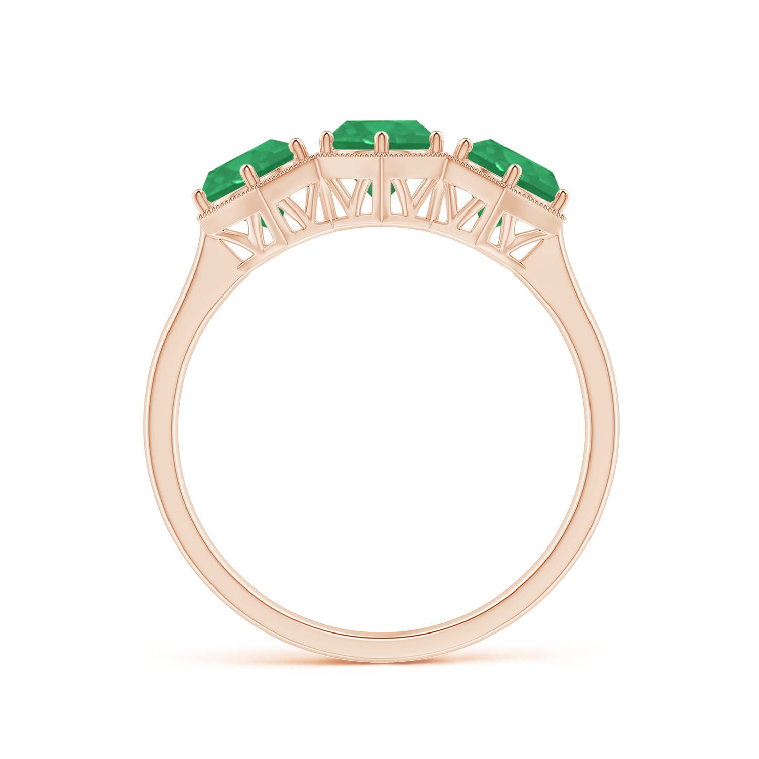 A - Emerald / 1.35 CT / 14 KT Rose Gold