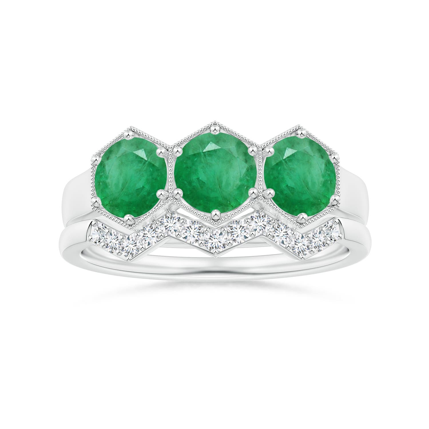 A - Emerald / 1.35 CT / 14 KT White Gold