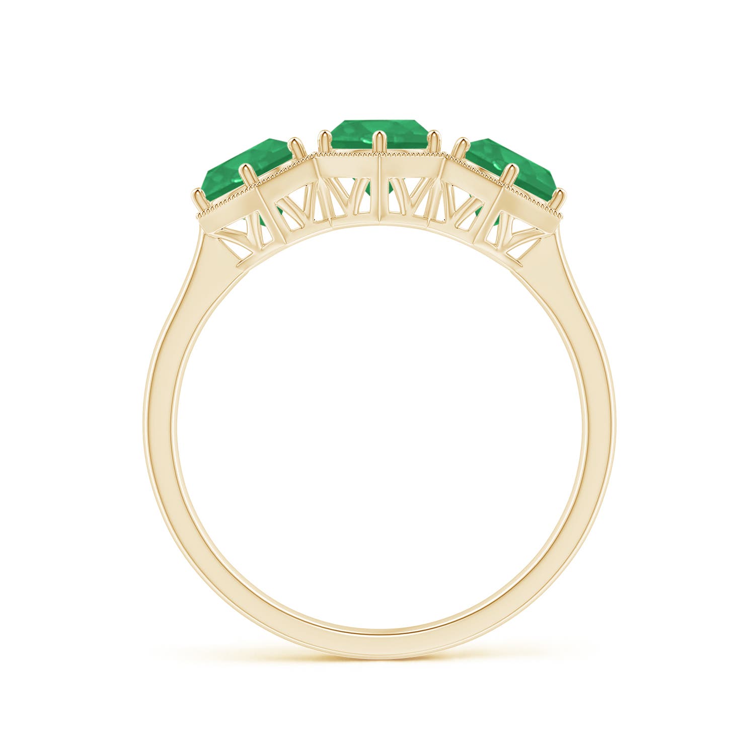 A - Emerald / 1.35 CT / 14 KT Yellow Gold