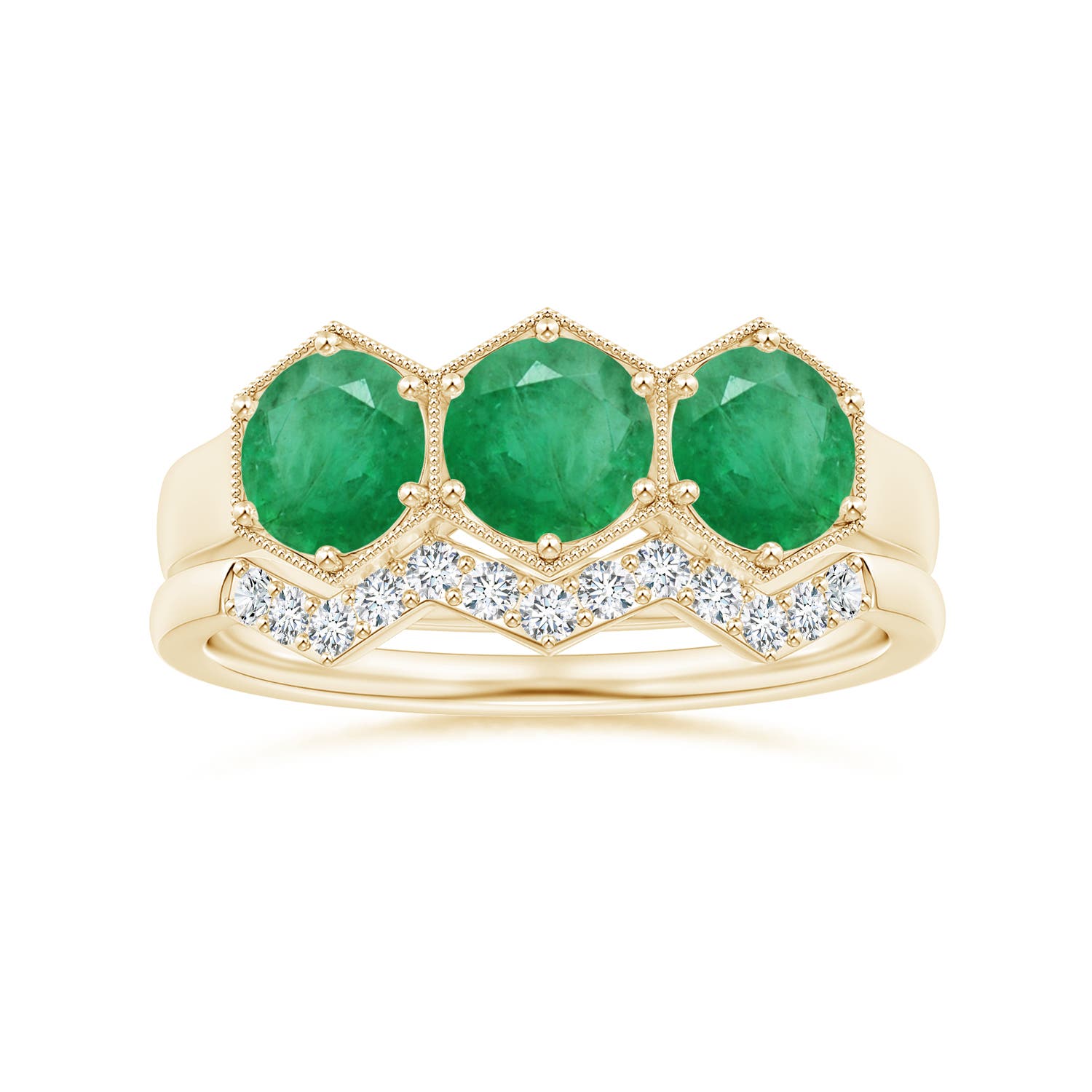 A - Emerald / 1.35 CT / 14 KT Yellow Gold