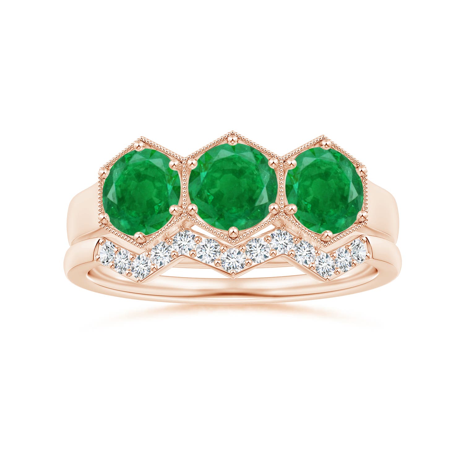 AA - Emerald / 1.35 CT / 14 KT Rose Gold