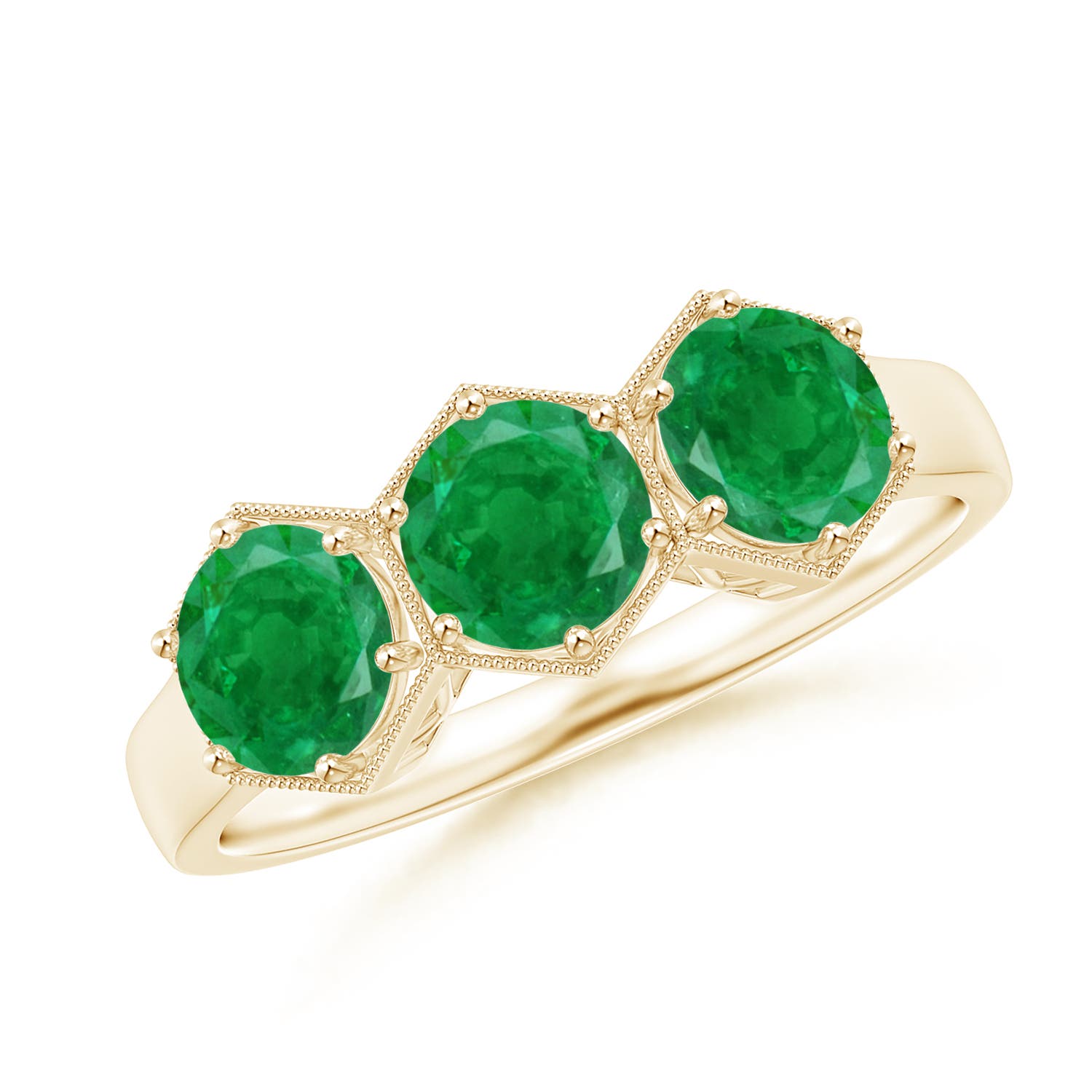 AA - Emerald / 1.35 CT / 14 KT Yellow Gold