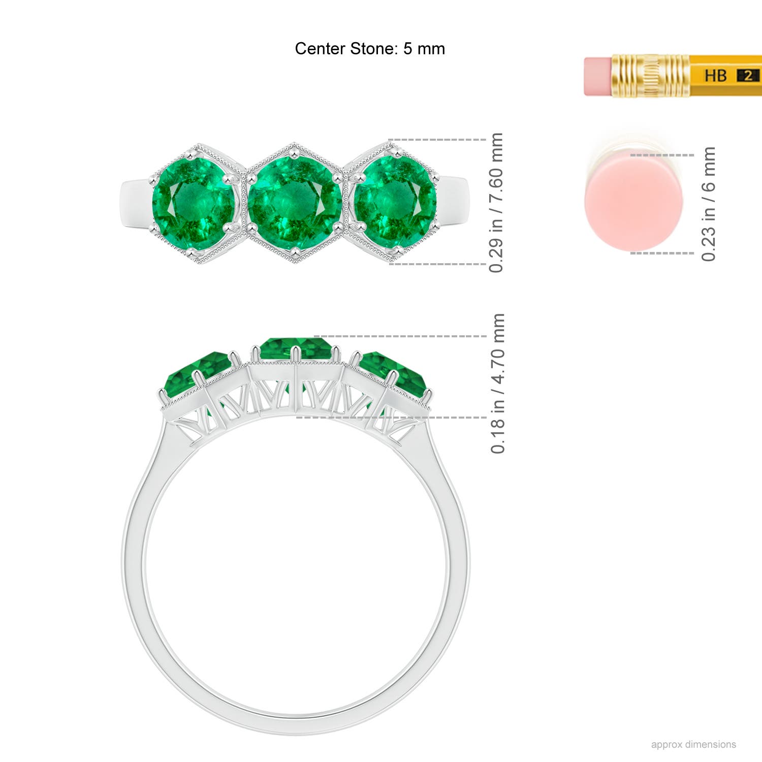 AAA - Emerald / 1.35 CT / 14 KT White Gold