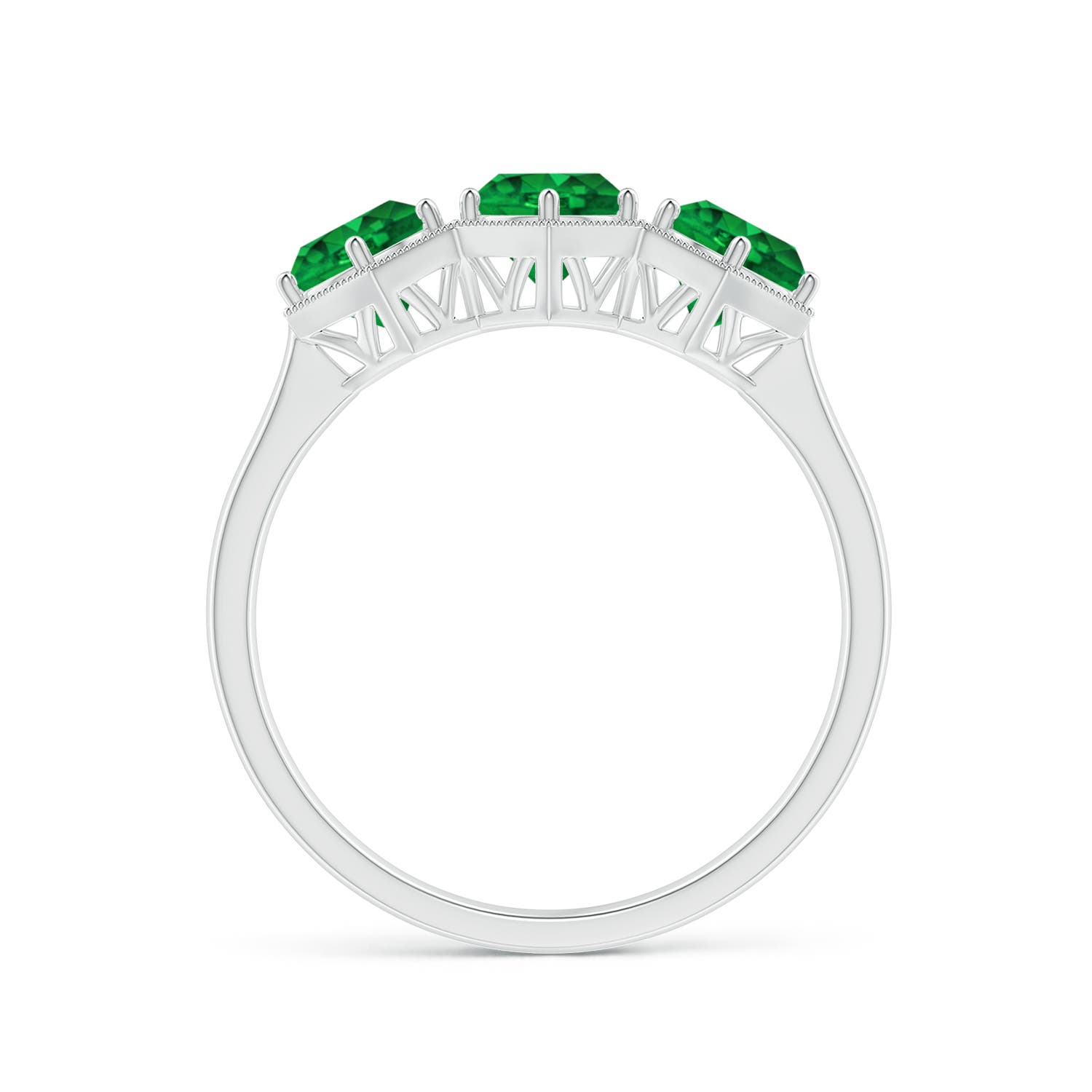 AAAA - Emerald / 1.35 CT / 14 KT White Gold