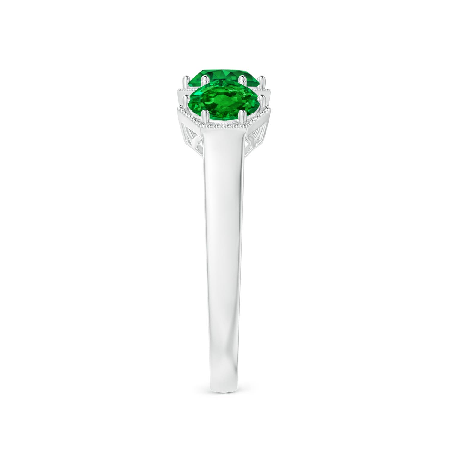 AAAA - Emerald / 1.35 CT / 14 KT White Gold