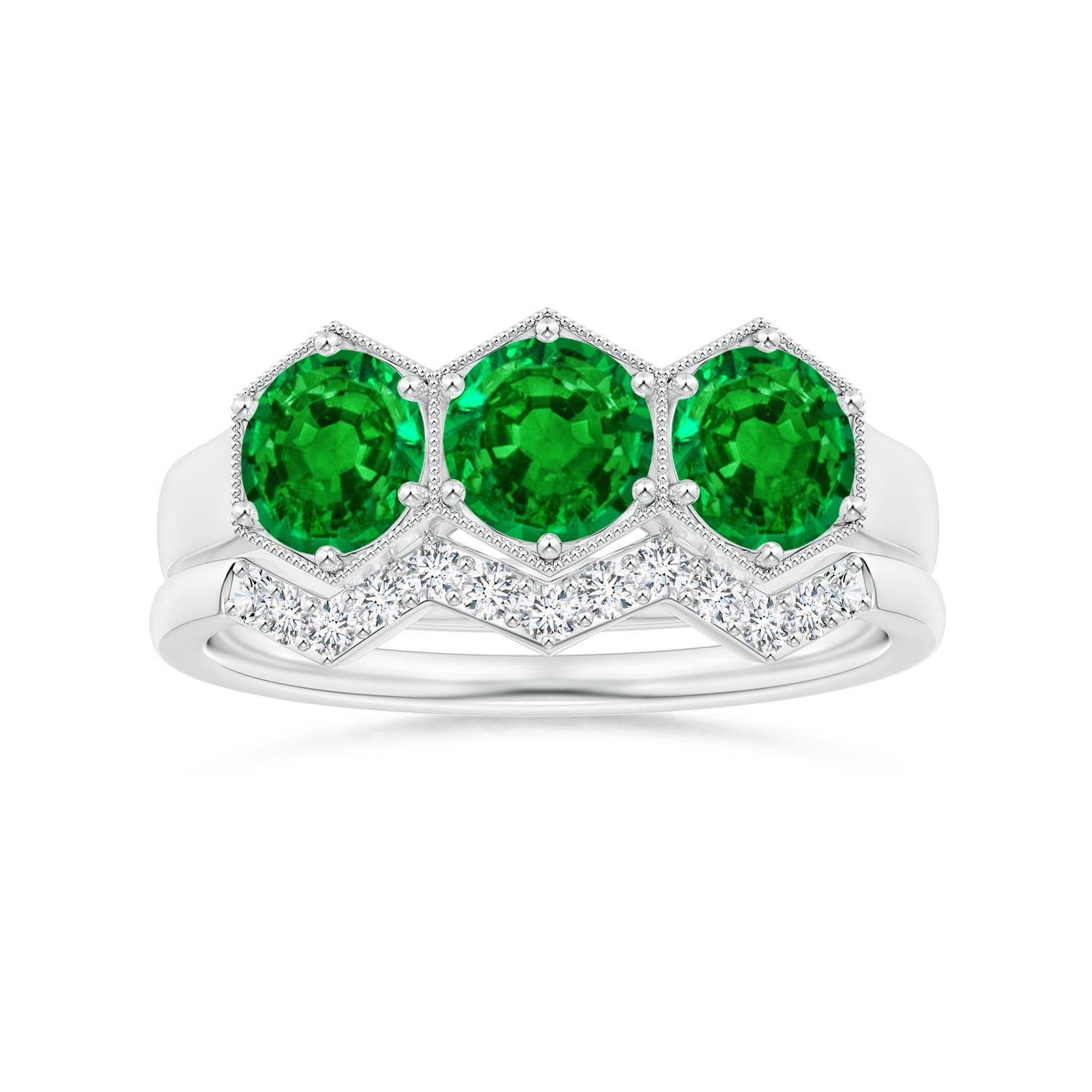 AAAA - Emerald / 1.35 CT / 14 KT White Gold