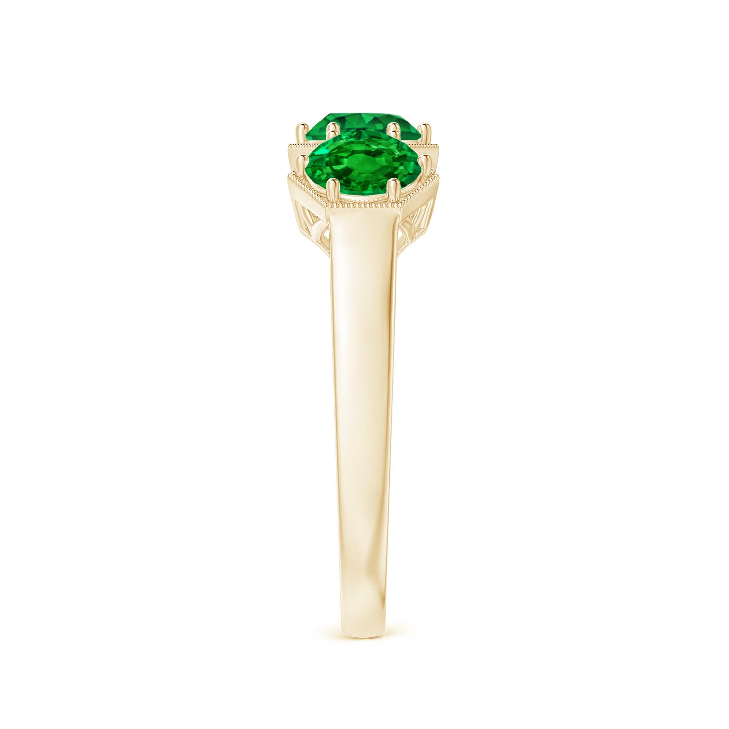 AAAA - Emerald / 1.35 CT / 14 KT Yellow Gold