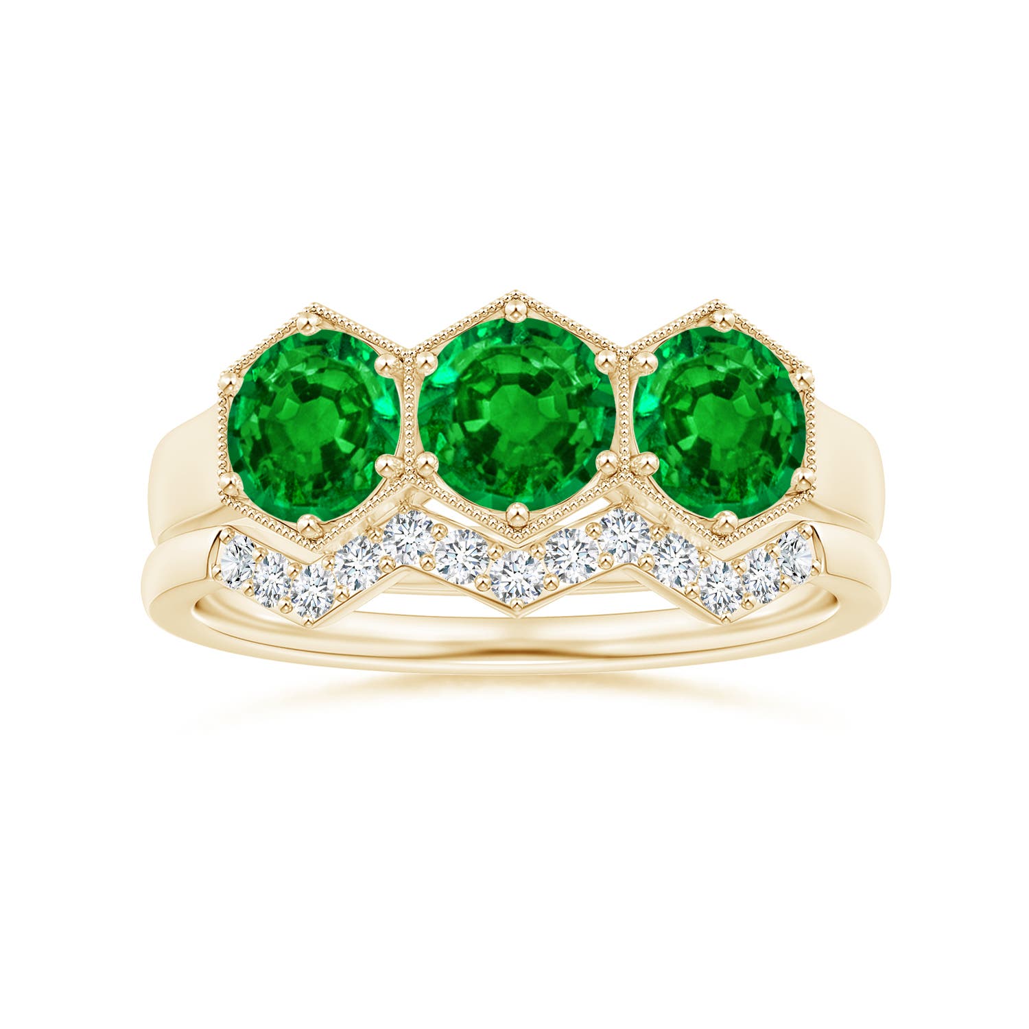 AAAA - Emerald / 1.35 CT / 14 KT Yellow Gold