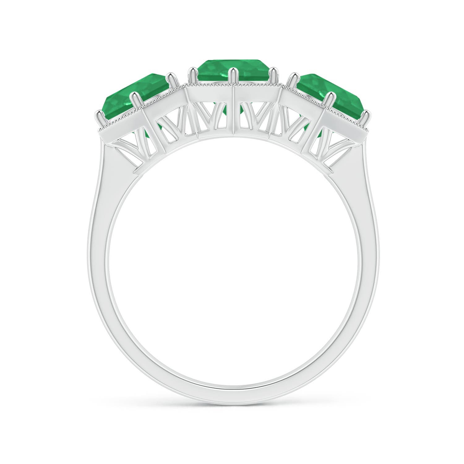 A - Emerald / 2.25 CT / 14 KT White Gold