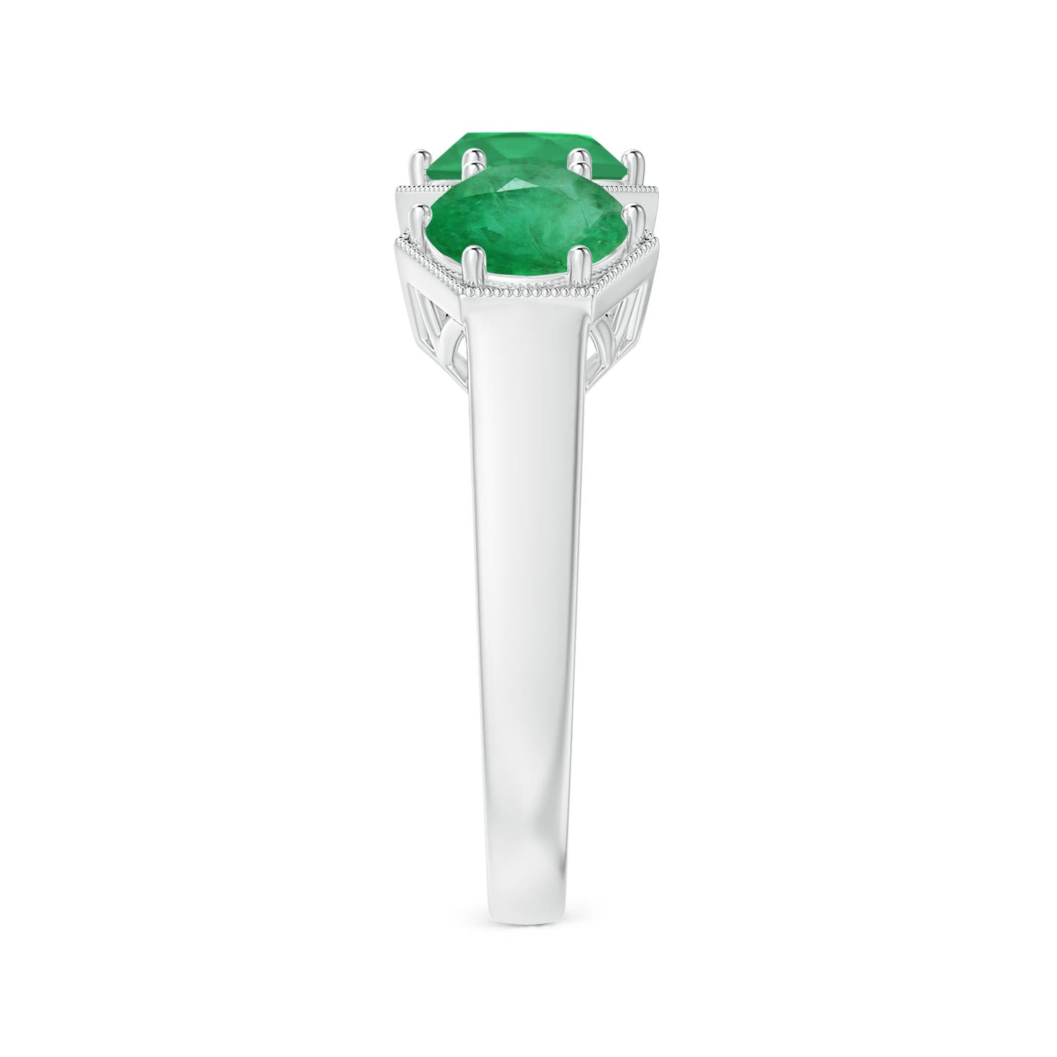 A - Emerald / 2.25 CT / 14 KT White Gold