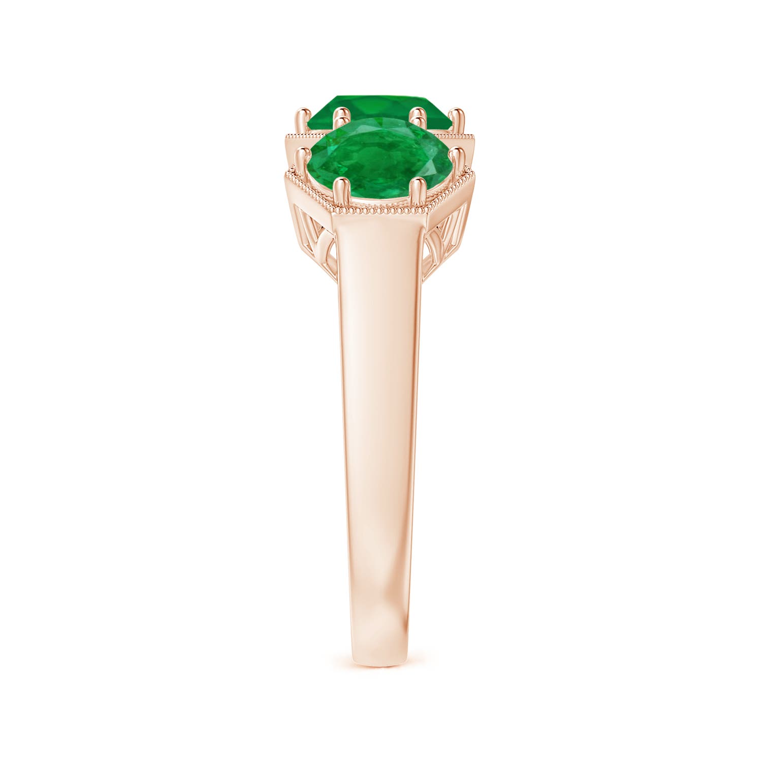 AA - Emerald / 2.25 CT / 14 KT Rose Gold