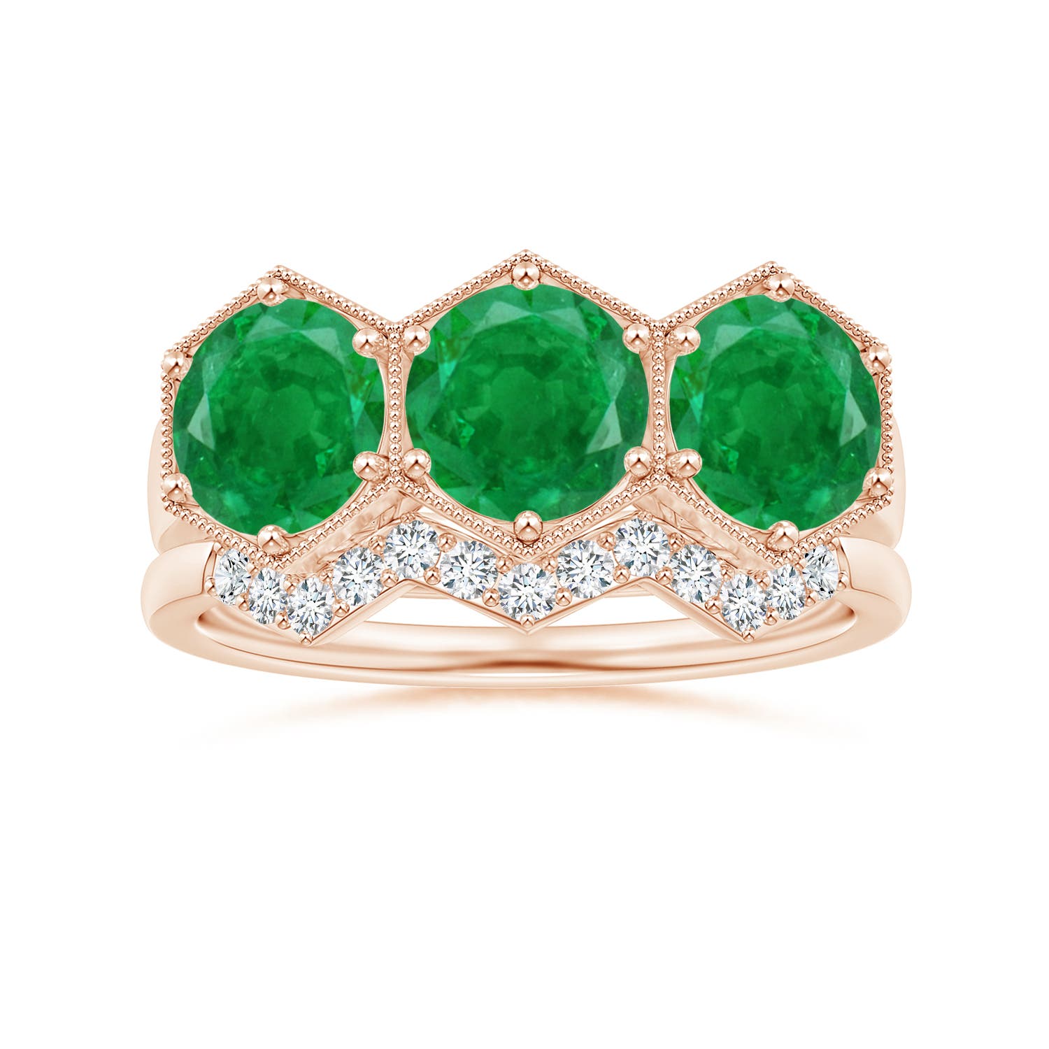 AA - Emerald / 2.25 CT / 14 KT Rose Gold