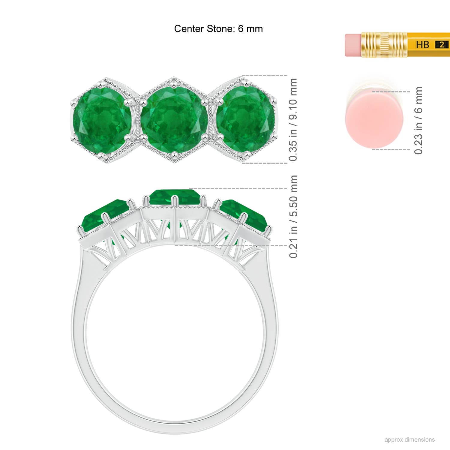 AA - Emerald / 2.25 CT / 14 KT White Gold