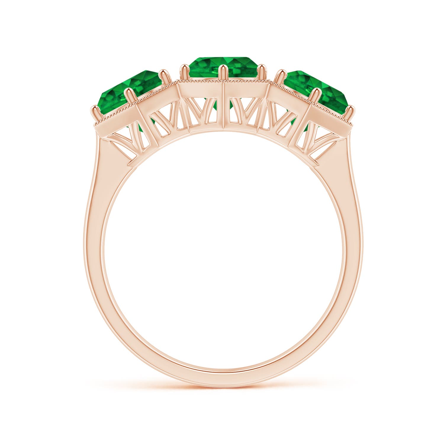 AAAA - Emerald / 2.25 CT / 14 KT Rose Gold