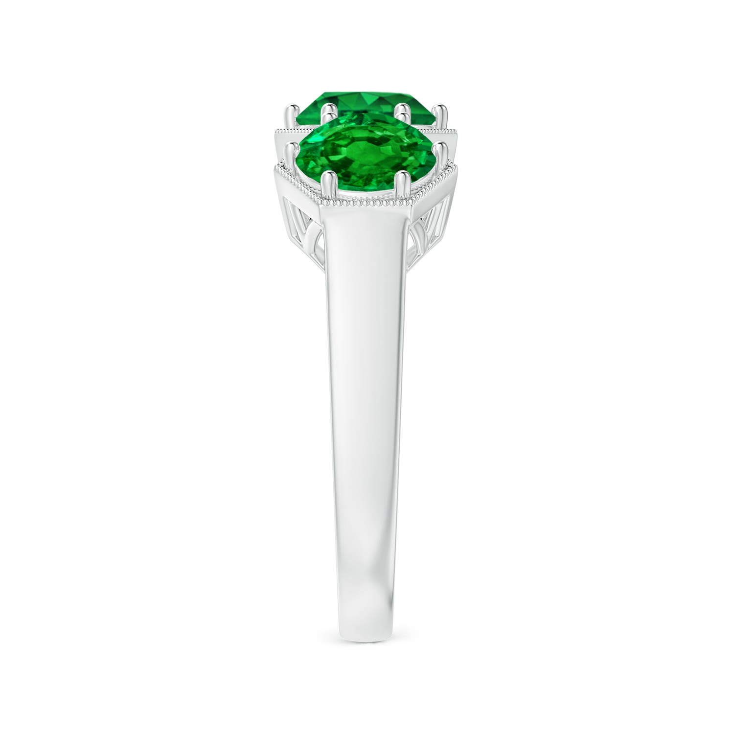 AAAA - Emerald / 2.25 CT / 14 KT White Gold