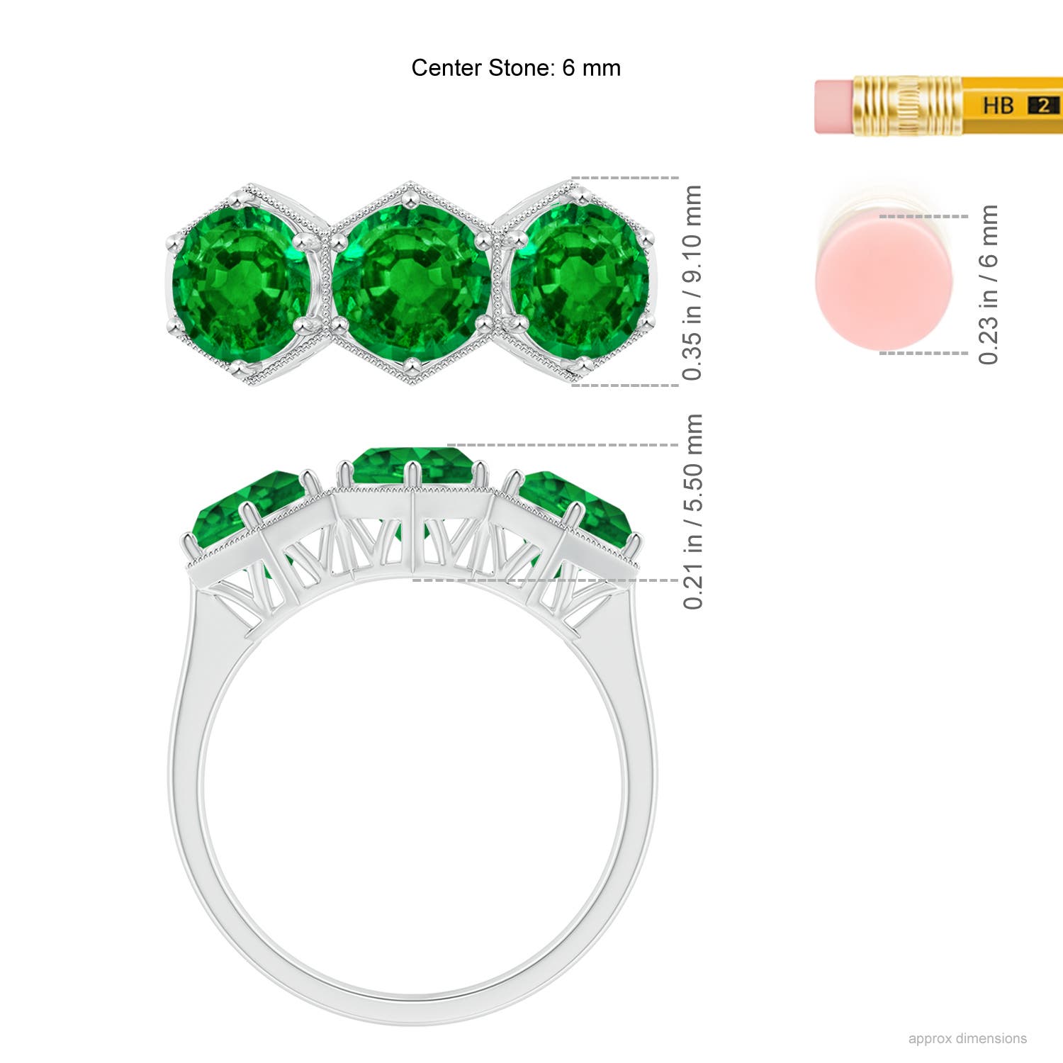 AAAA - Emerald / 2.25 CT / 14 KT White Gold