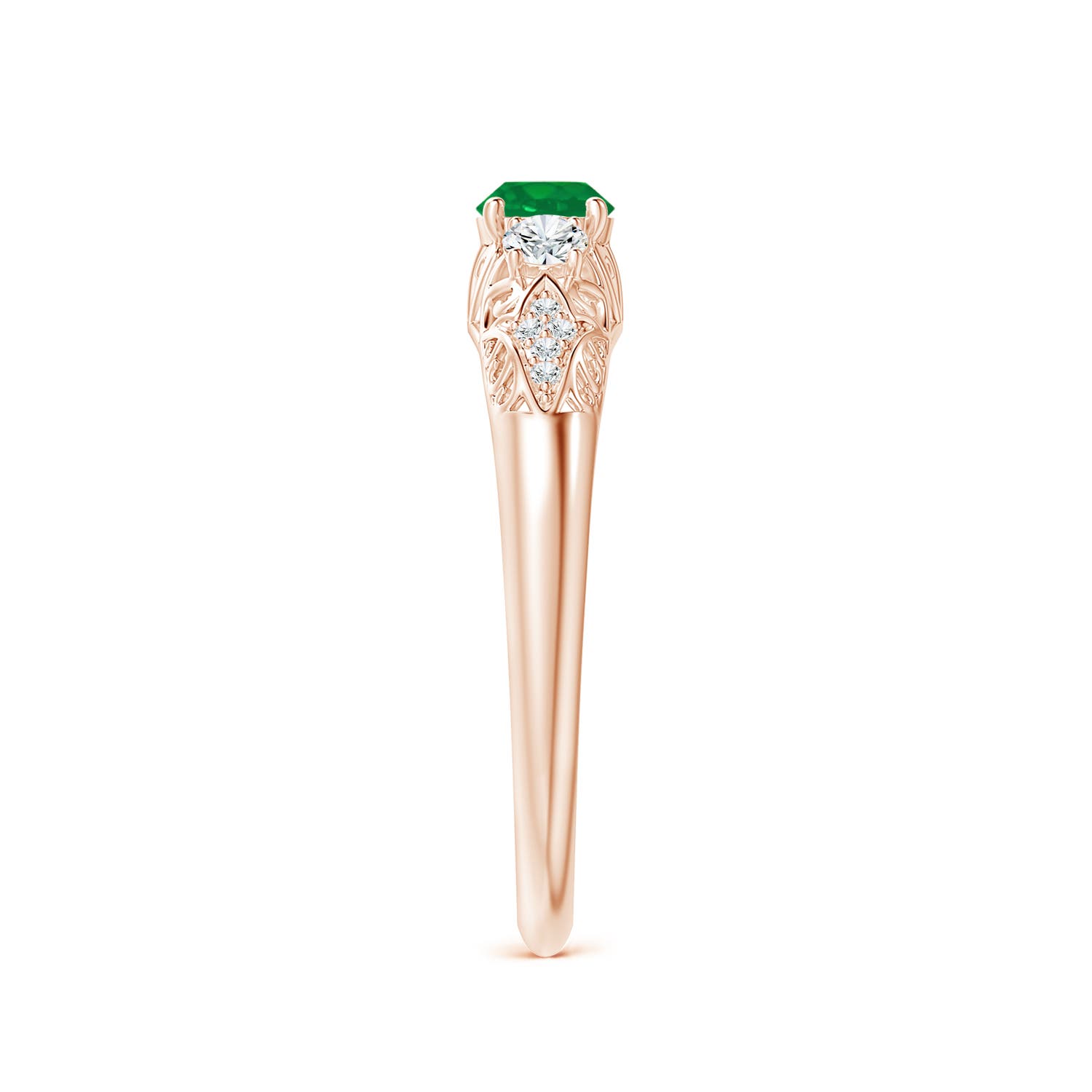 AA - Emerald / 0.43 CT / 14 KT Rose Gold