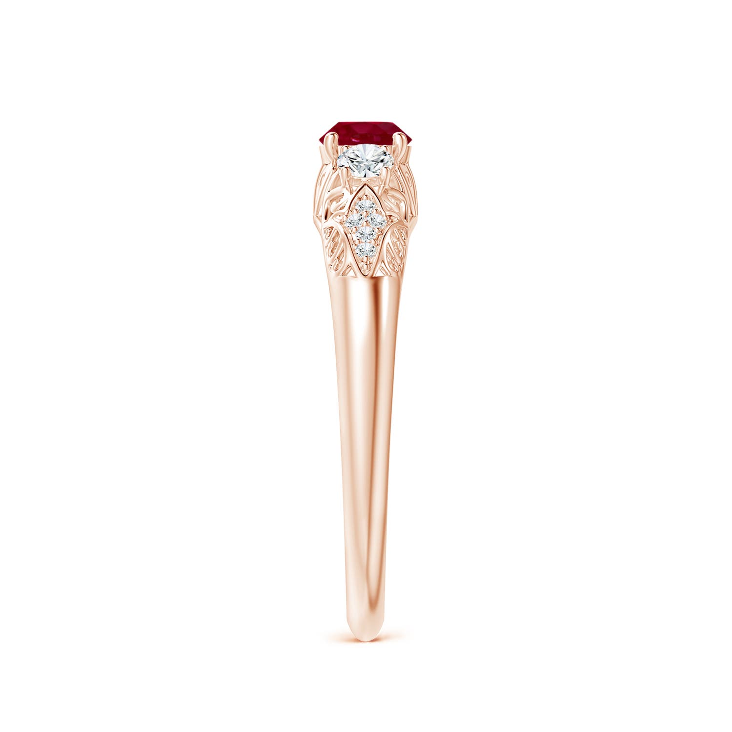 AA - Ruby / 0.53 CT / 14 KT Rose Gold