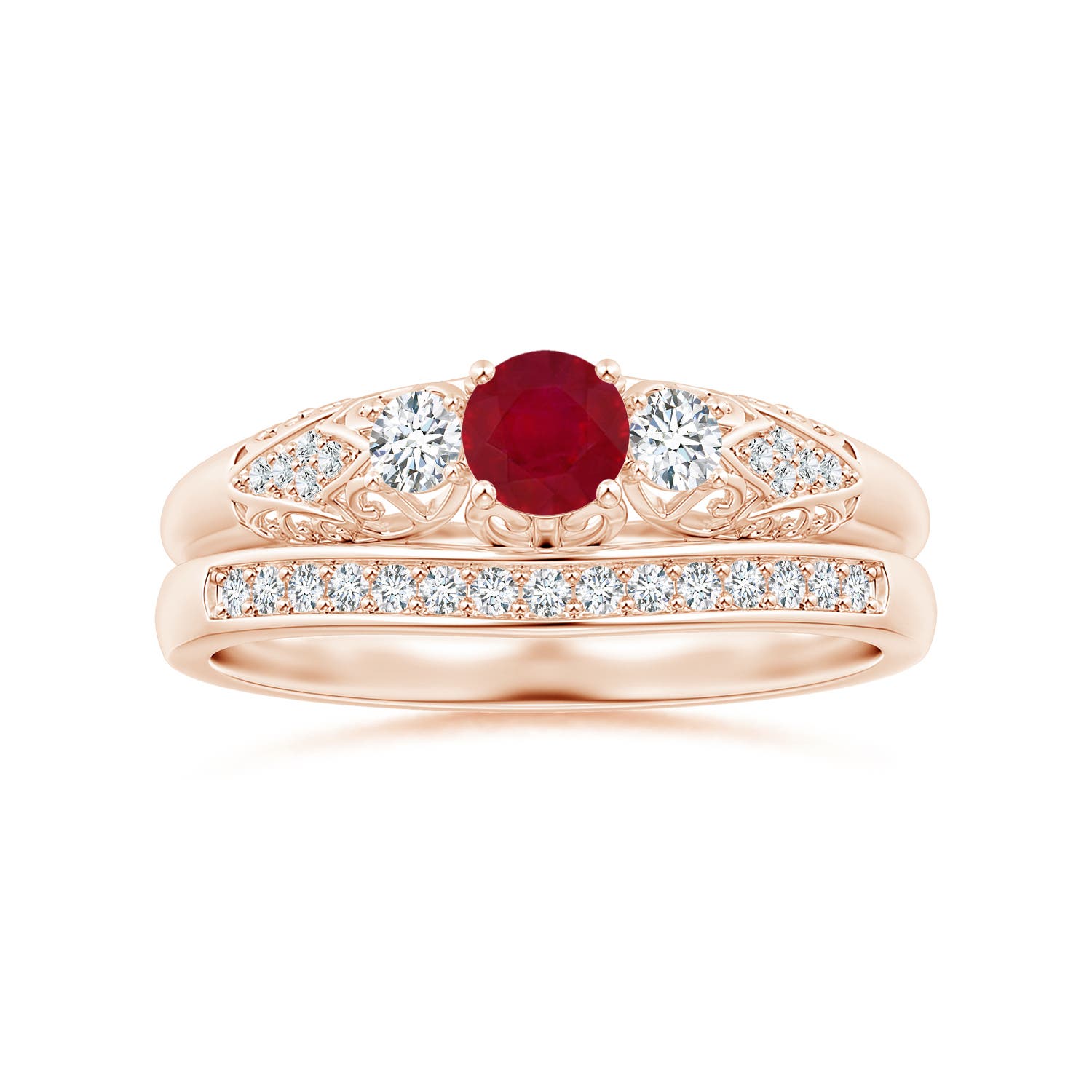 AA - Ruby / 0.53 CT / 14 KT Rose Gold