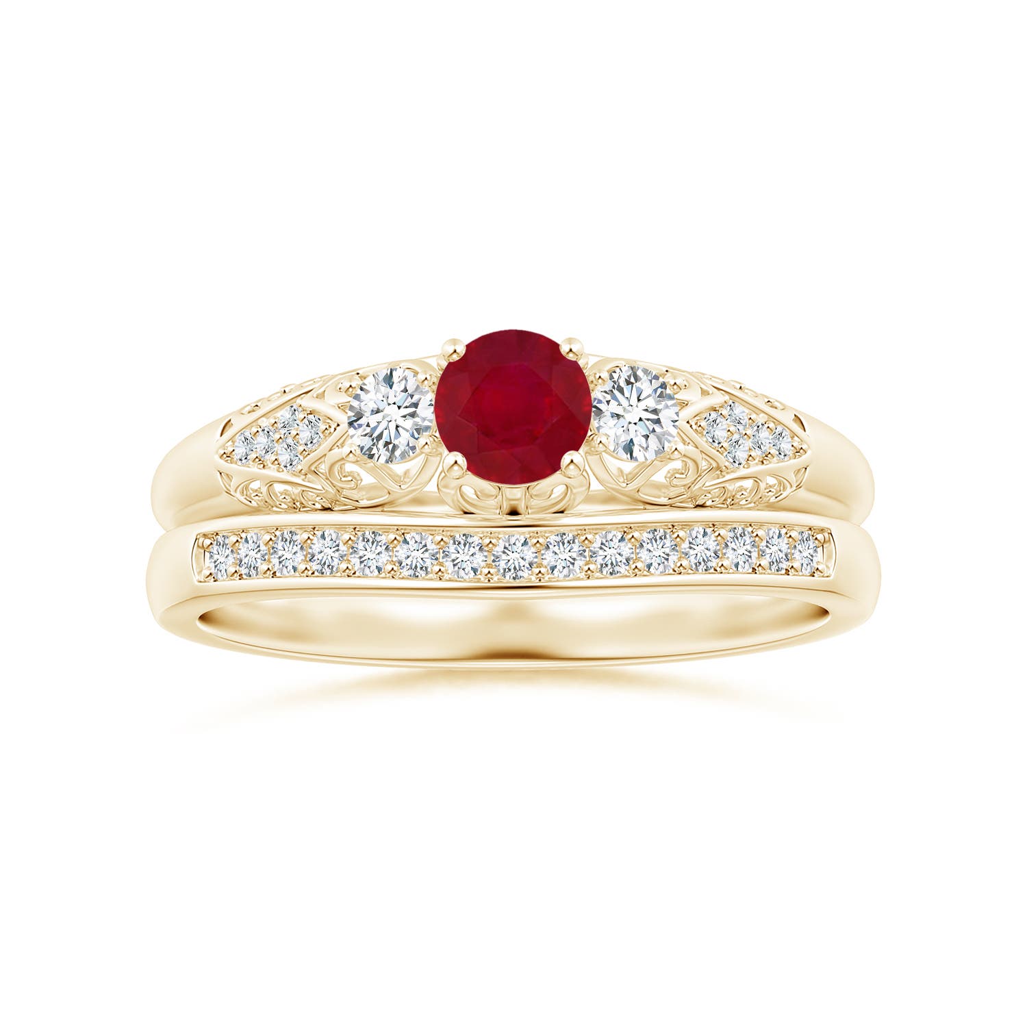 AA - Ruby / 0.53 CT / 14 KT Yellow Gold