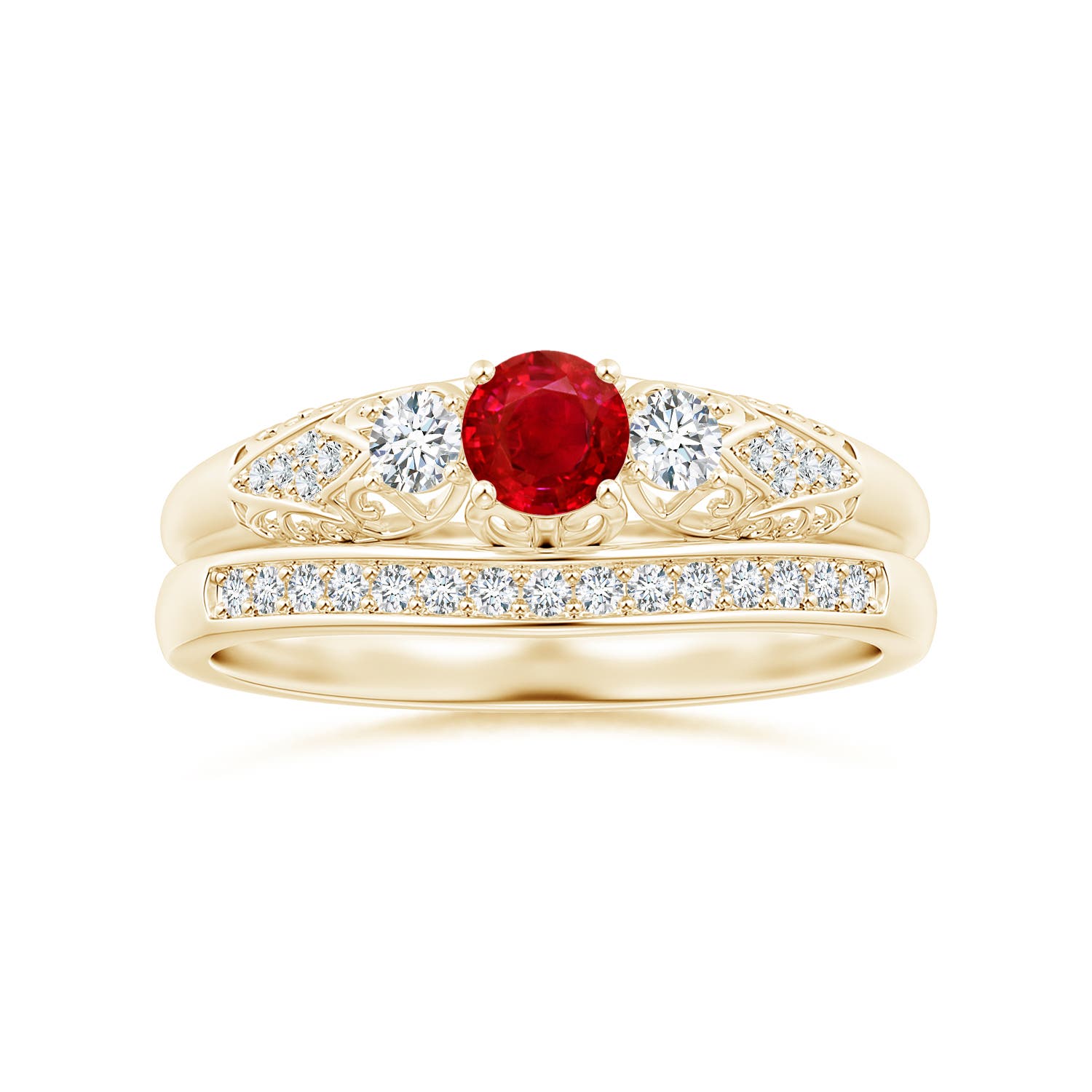 AAA - Ruby / 0.53 CT / 14 KT Yellow Gold