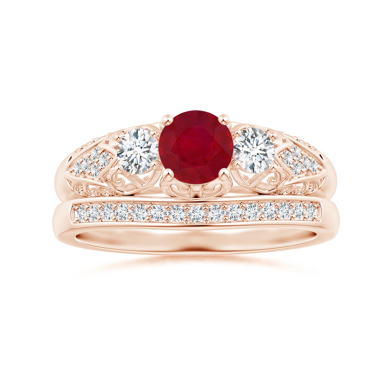 AA - Ruby / 0.87 CT / 14 KT Rose Gold