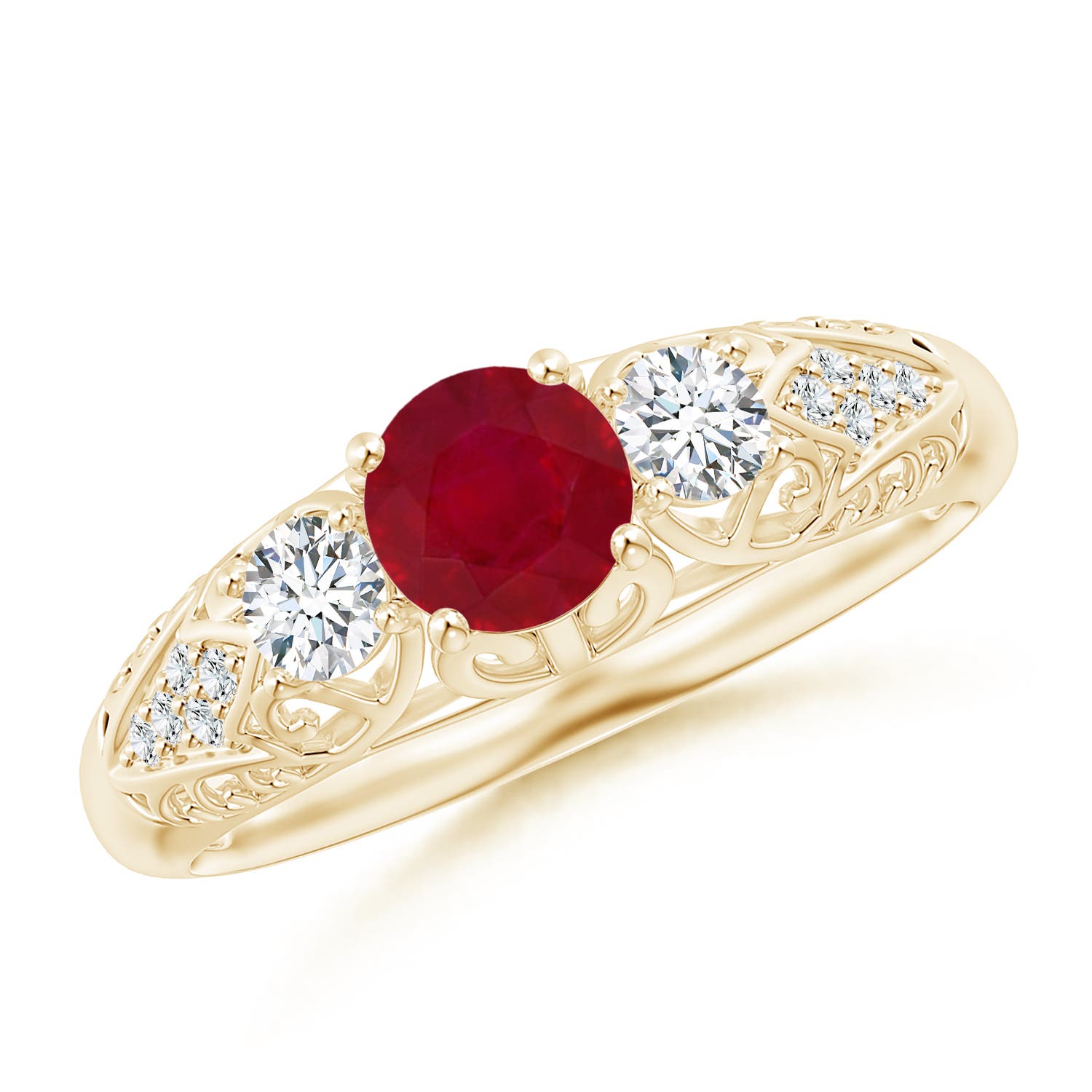 AA - Ruby / 0.87 CT / 14 KT Yellow Gold