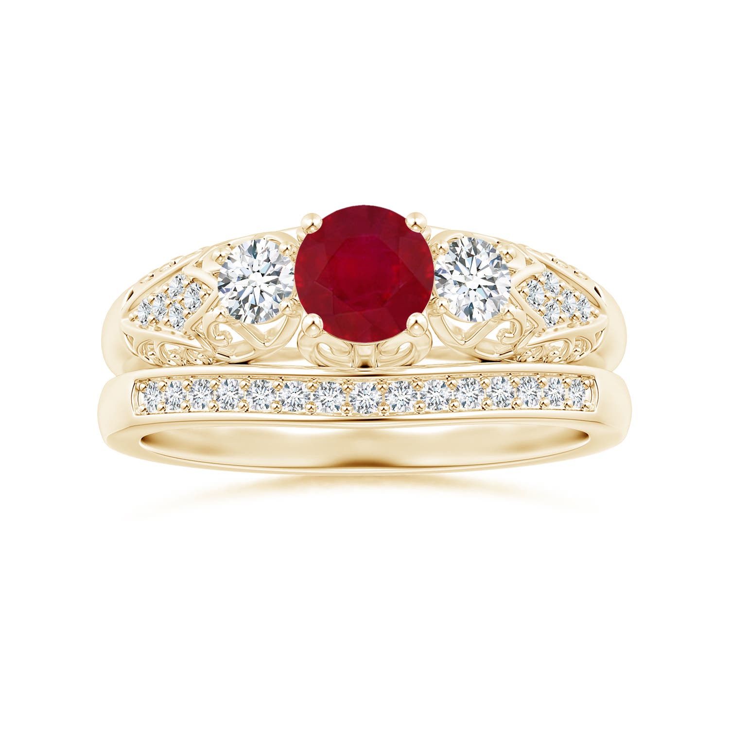 AA - Ruby / 0.87 CT / 14 KT Yellow Gold