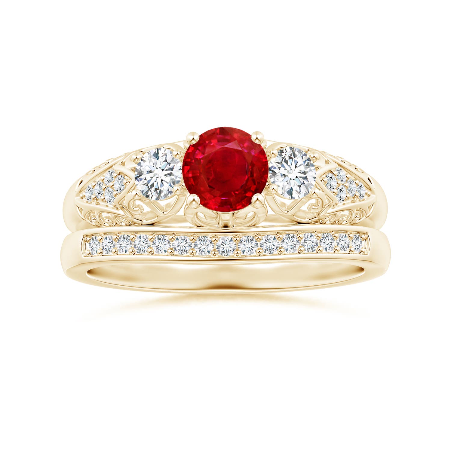 AAA - Ruby / 0.87 CT / 14 KT Yellow Gold