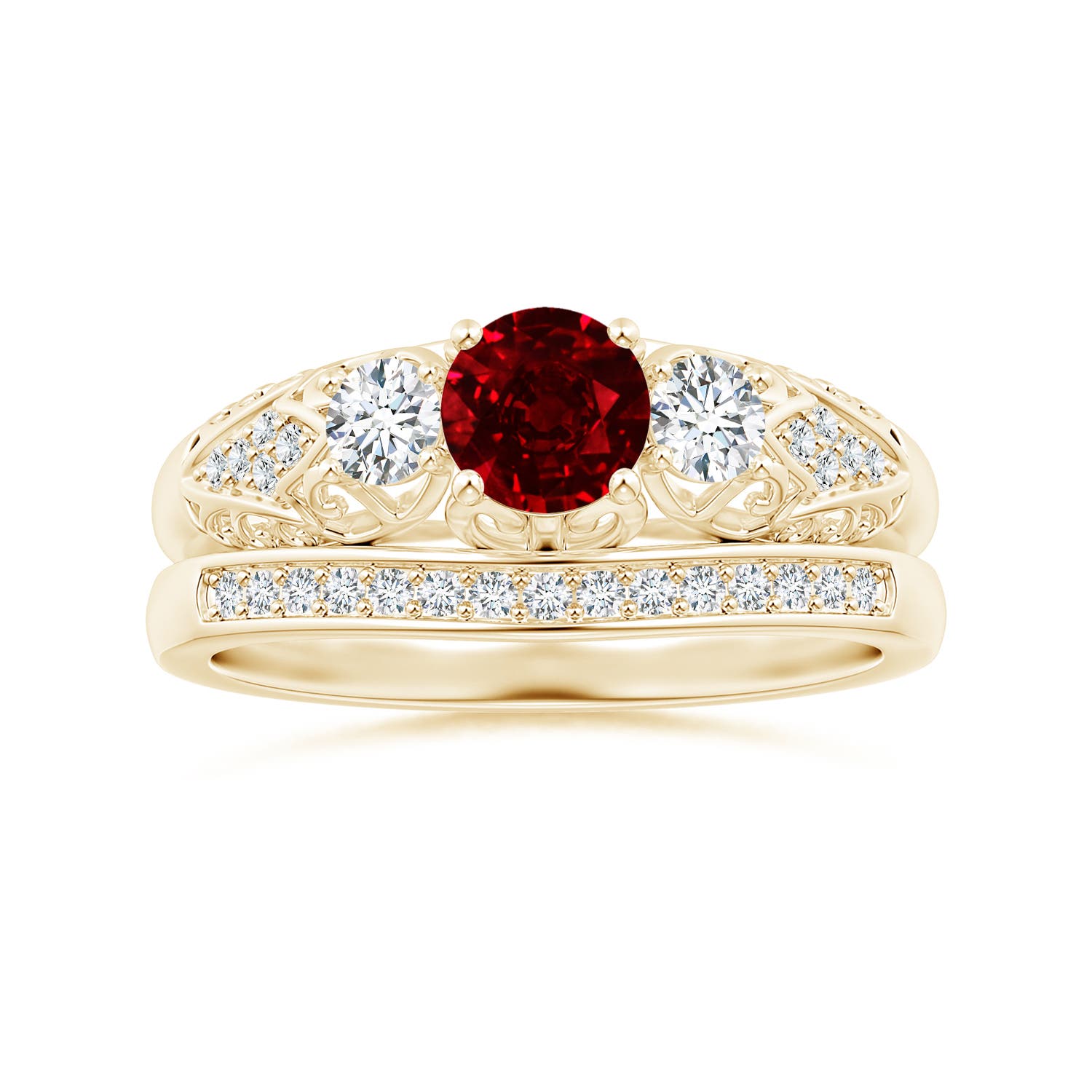 AAAA - Ruby / 0.87 CT / 14 KT Yellow Gold