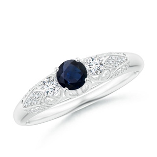 Round A Blue Sapphire