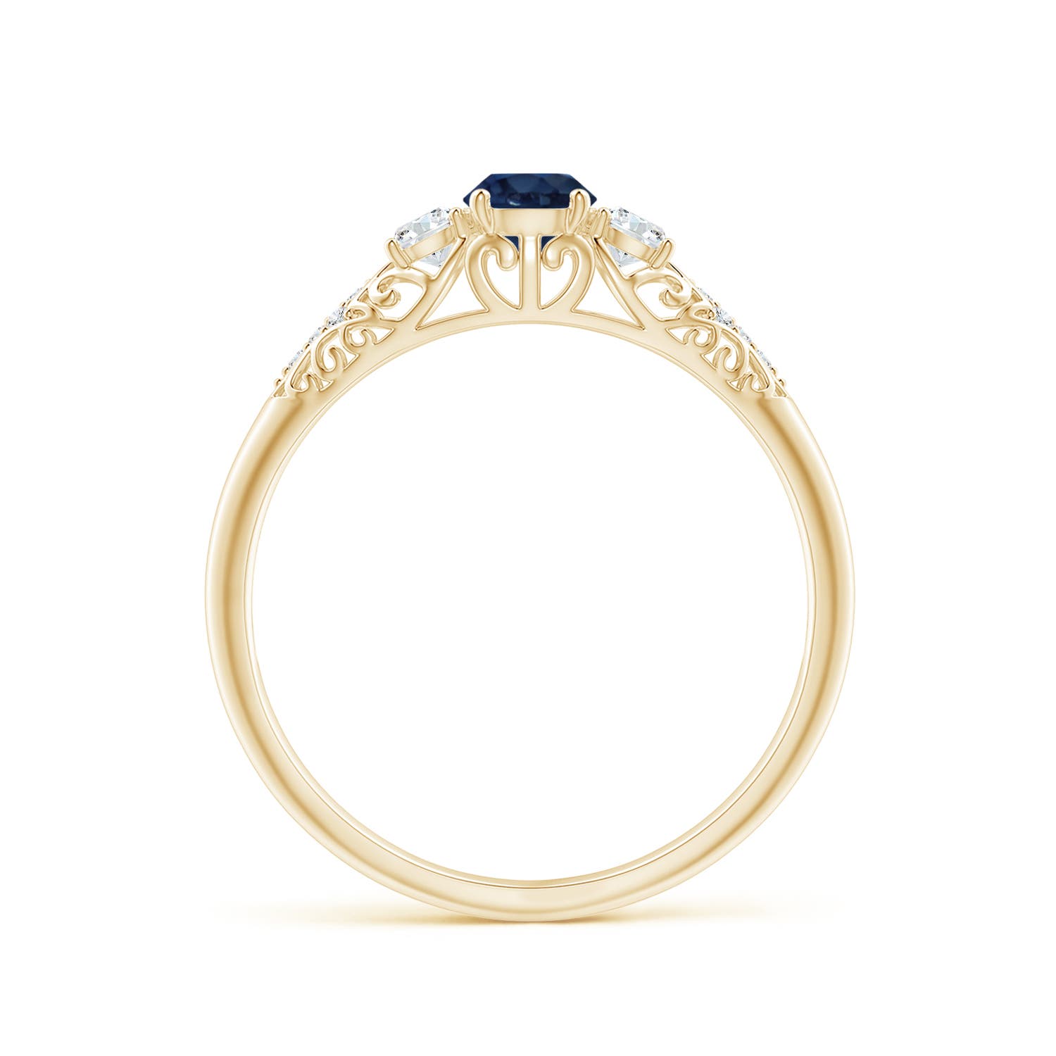 AA - Blue Sapphire / 0.52 CT / 14 KT Yellow Gold