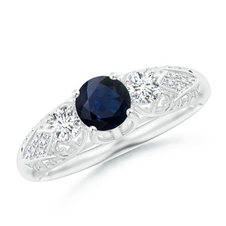 Round A Blue Sapphire