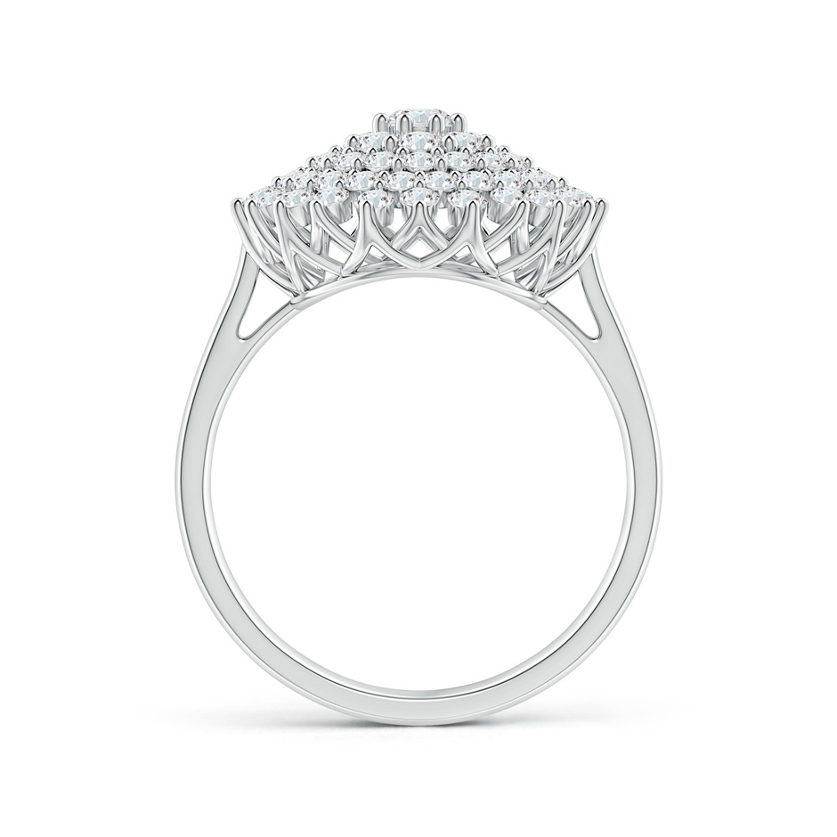 2.9mm GVS2 Diamond Cluster Sunburst Cocktail Ring in White Gold side-1